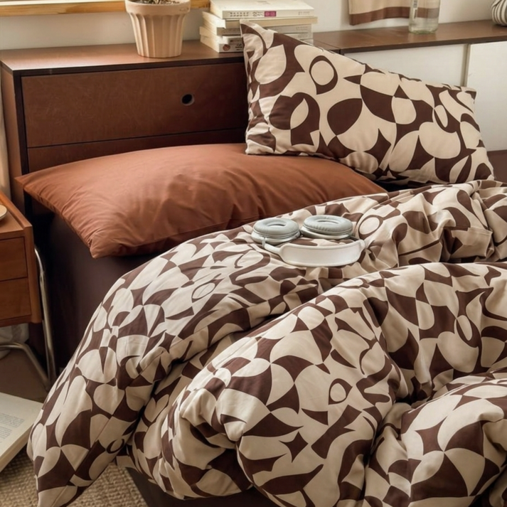 Amsons Scandi Taupe Pure Cotton Quilt Cover Set