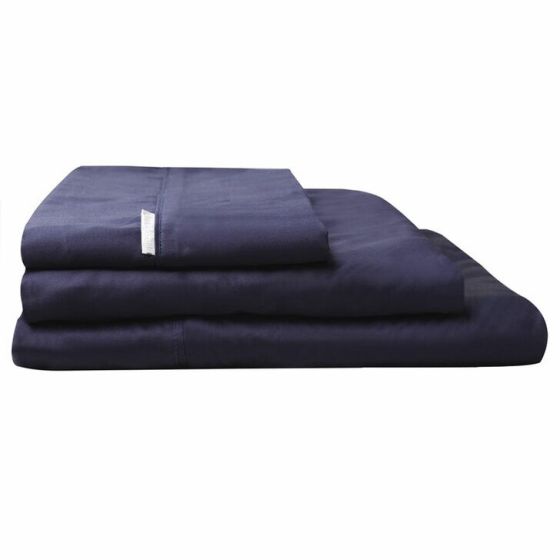 Platinum Collection EGYPTIAN COTTON 400TC SHEET SET - NAVY Platinum Collection