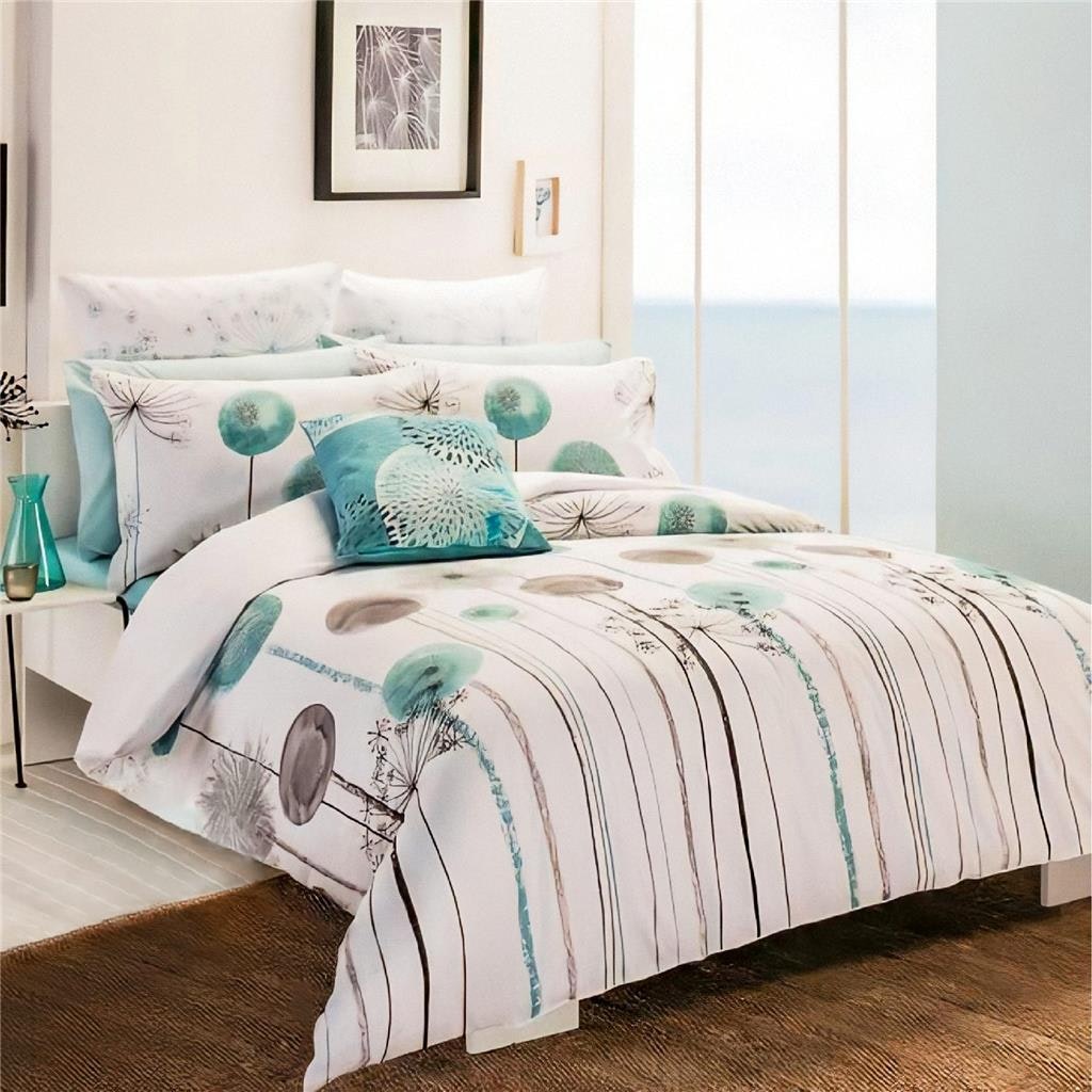 Luxor Cotton Romantic Dandelion Design Quilt Doona Duvet Cover Set