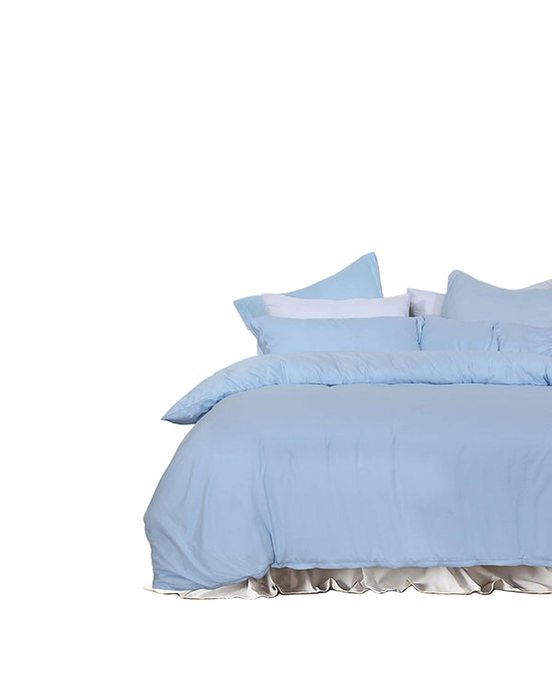 Amsons Quilt Cover Set with Extra Standard Pillow Covers - Blue Amsons