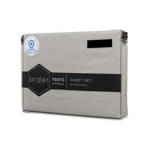 ARDOR "700TC Antibacterial" SHEET SET - SILVER Ardor Bedding