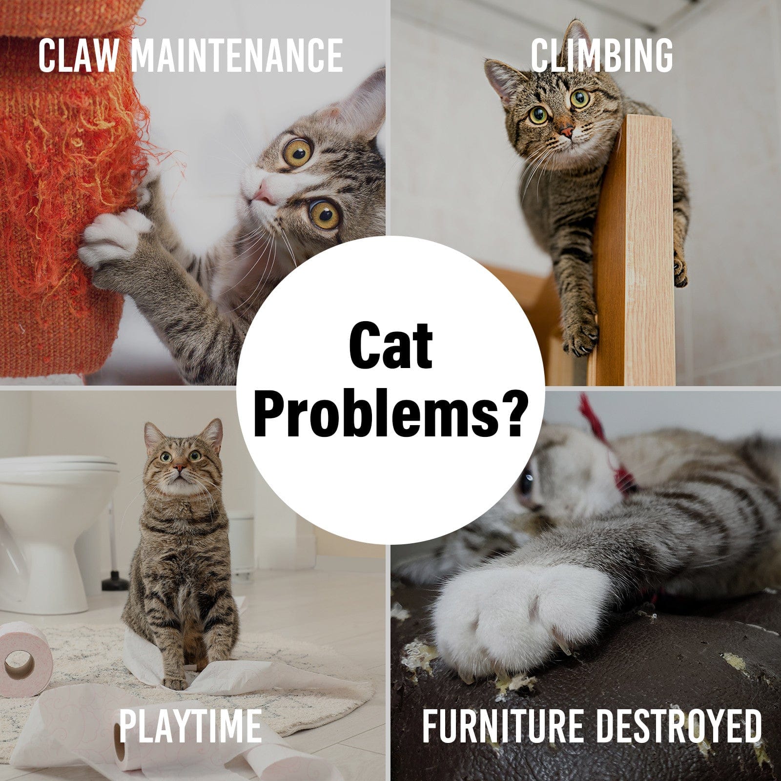 4Paws Cat Tower 4Paws Cat Tree Scratching Post House Furniture Bed Luxury Plush Play 120cm - Beige