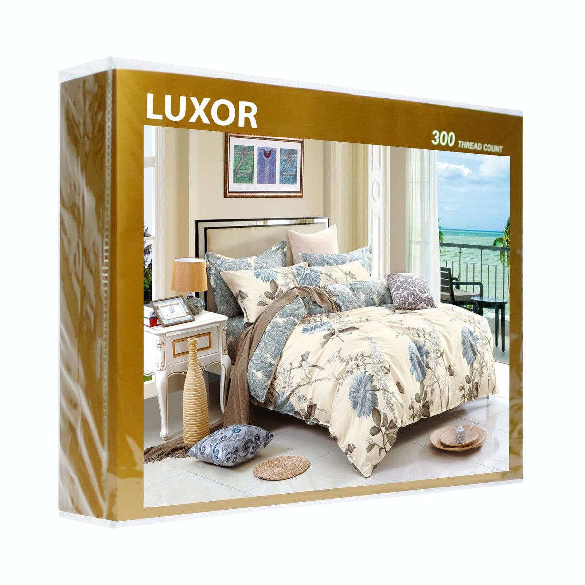Luxor Cotton Dandelion Design Quilt Doona Duvet Cover Set