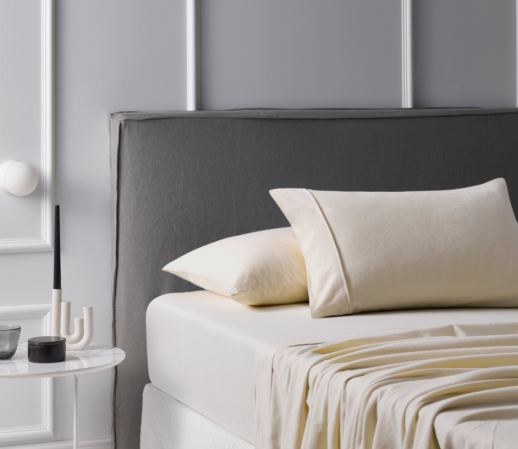 Accessorize Cotton Flannelette Sheet Set Stone Accessorize