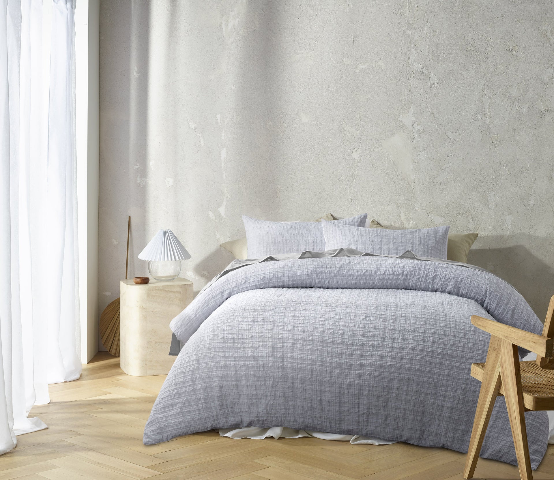 Accessorize Augusta Grey Quilt Cover Set Accessorize