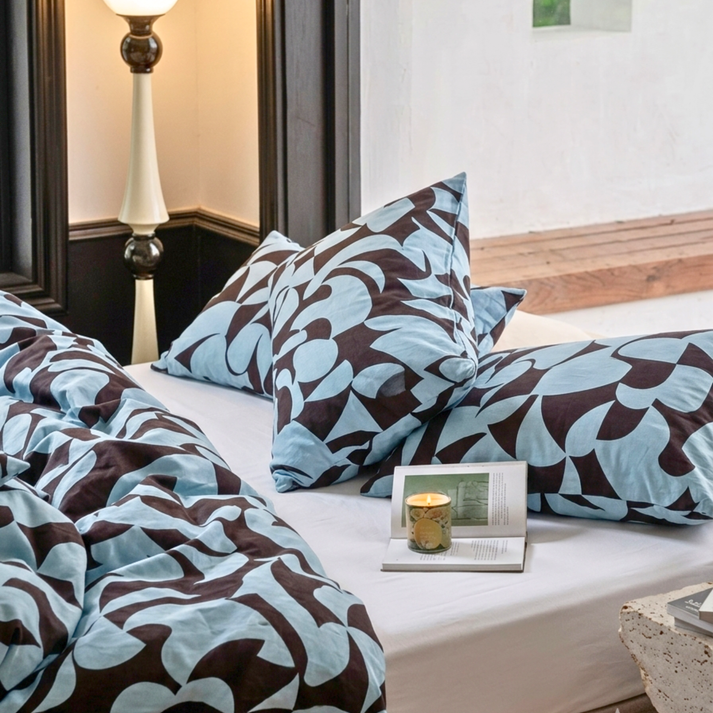 Amsons Scandi Aquafern Pure Cotton Bedding | Modern Bedroom Collection