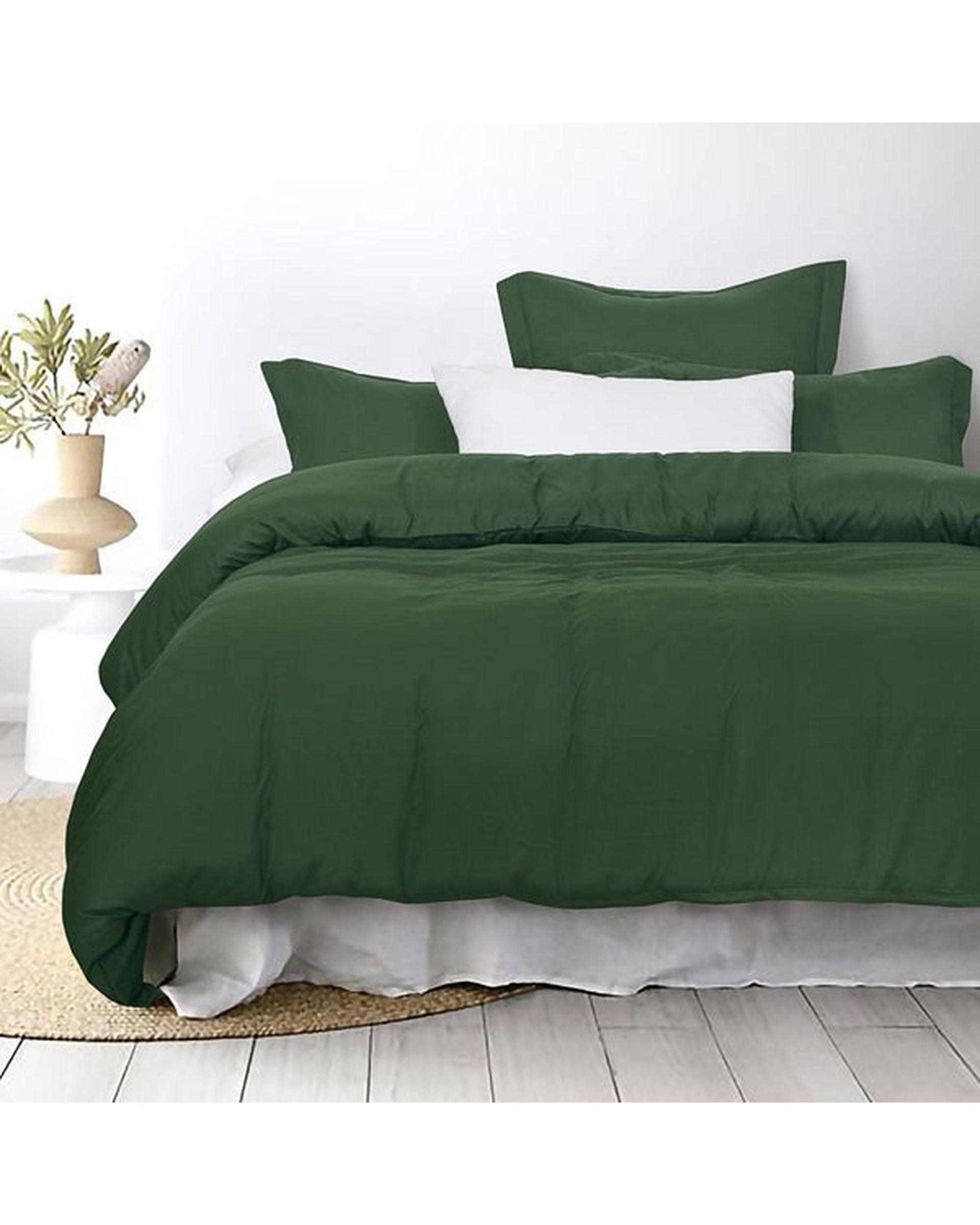 Amsons Quilt Cover Set with European Pillow Covers - Sage