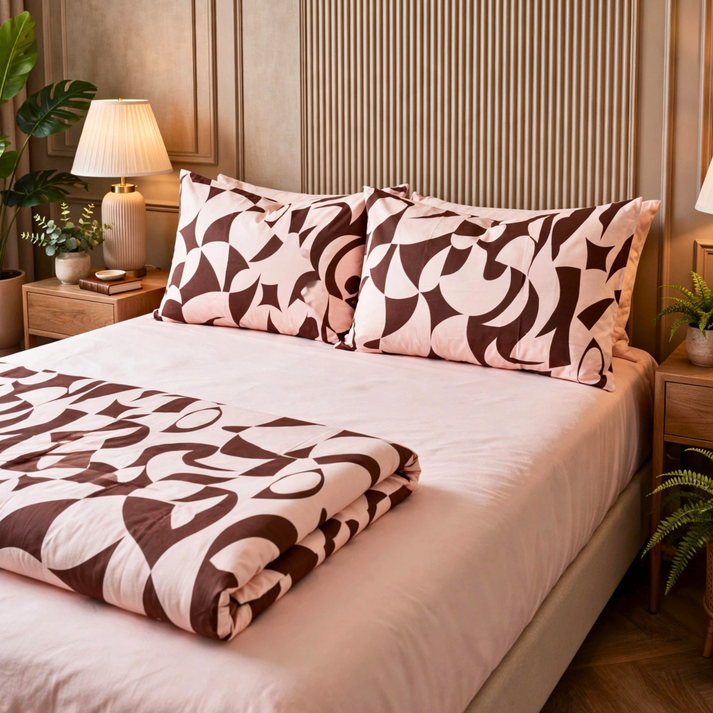 Amsons Scandi Rosewood Cotton Quilt Cover Set |Australian Home Décor