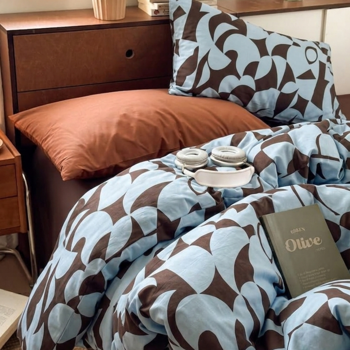 Amsons Scandi Aquafern Pure Cotton Bedding | Modern Bedroom Collection