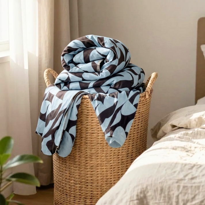 Amsons Scandi Aquafern Pure Cotton Bedding | Modern Bedroom Collection