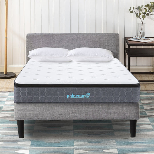Mattress Queen Euro Top Pocket Spring Motion Isolation - 33CM THICK Palermo