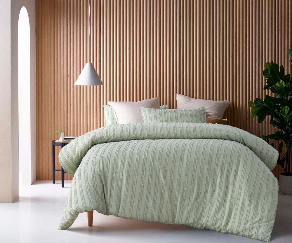 Vintage Design Reflections Sage Quilt Cover Set Vintage Design