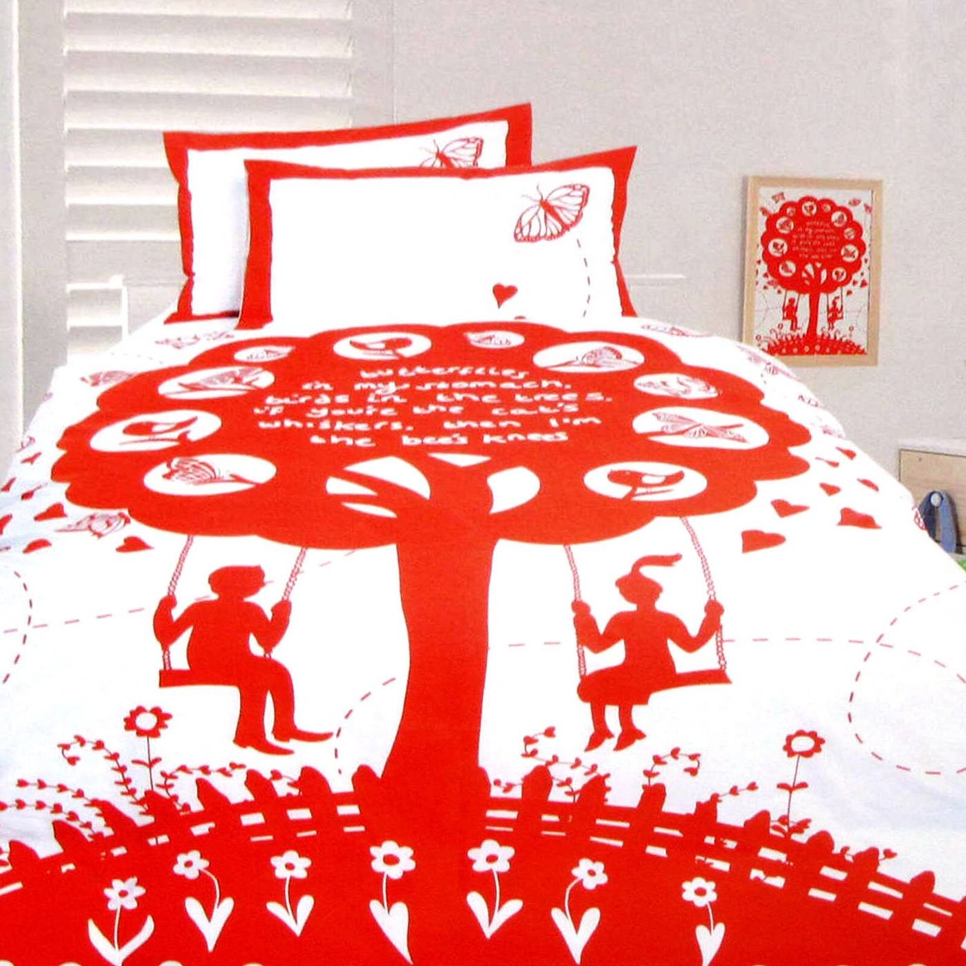 Happy Kids The Bees Knees Red Quilt Cover Set