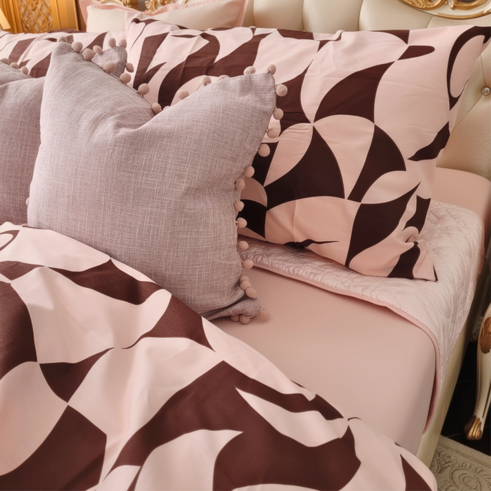 Amsons Scandi Rosewood Cotton Quilt Cover Set |Australian Home Décor