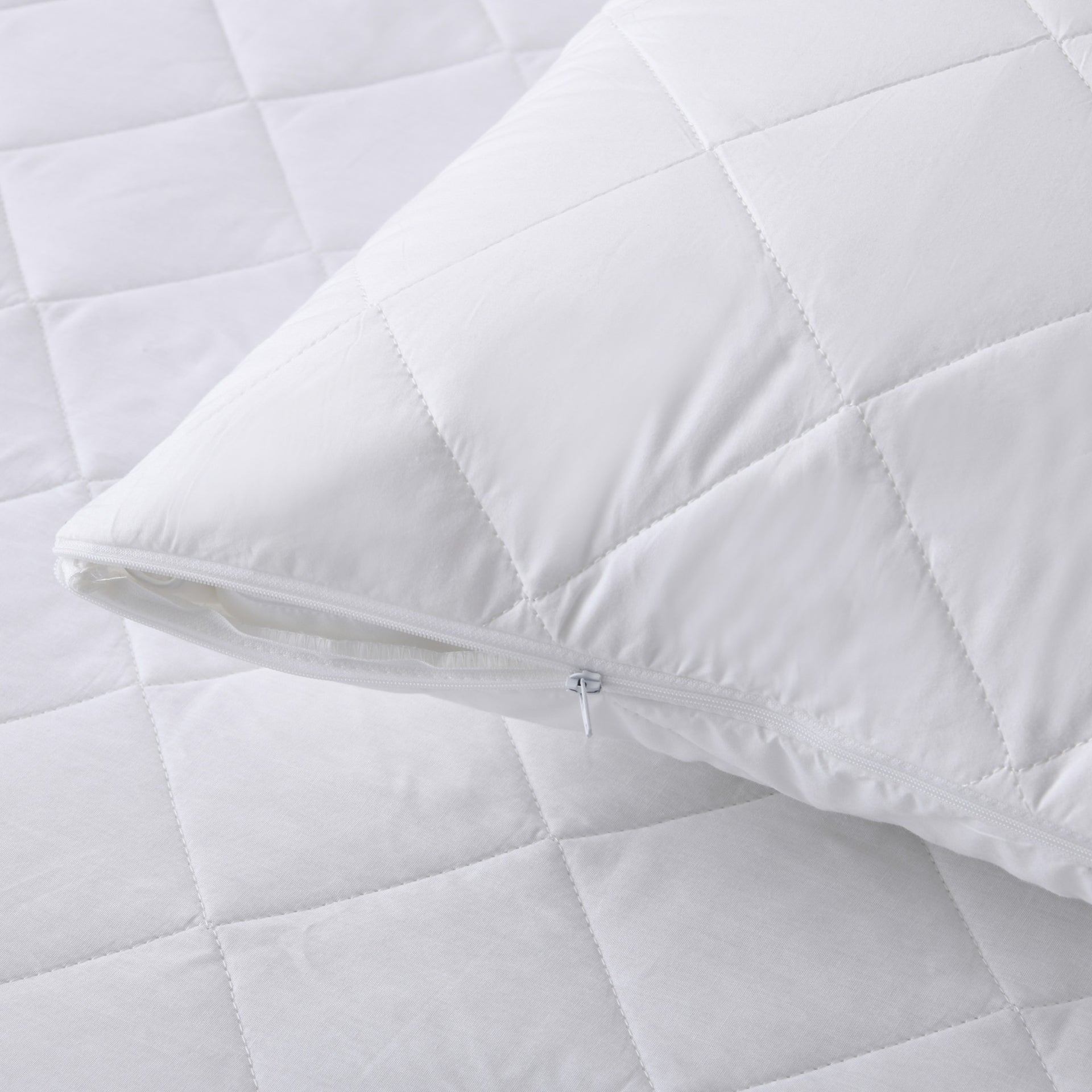 Dreamaker Quilted Cotton Cover Pillow Protector  Standard 48X73Cm (2 Pack)