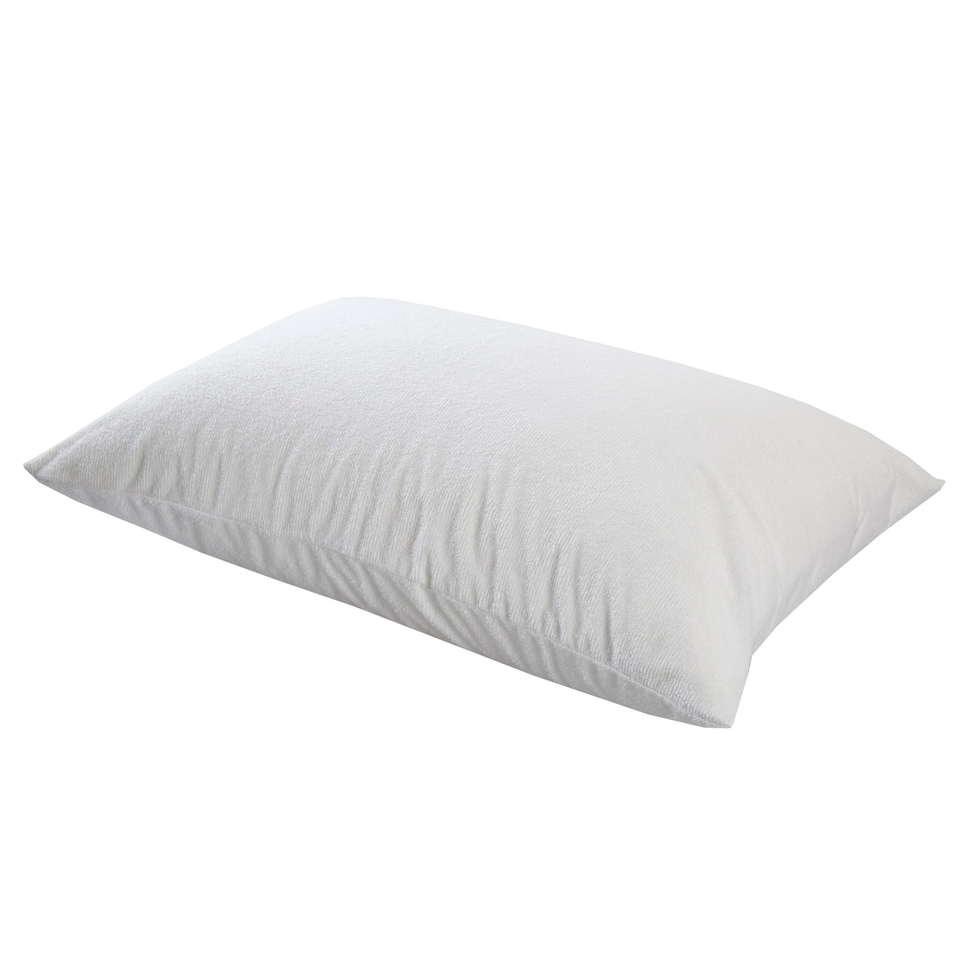 Dreamaker Cotton Terry Towelling Waterproof Pillow Protector  Standard 48X73Cm (2 Pack)