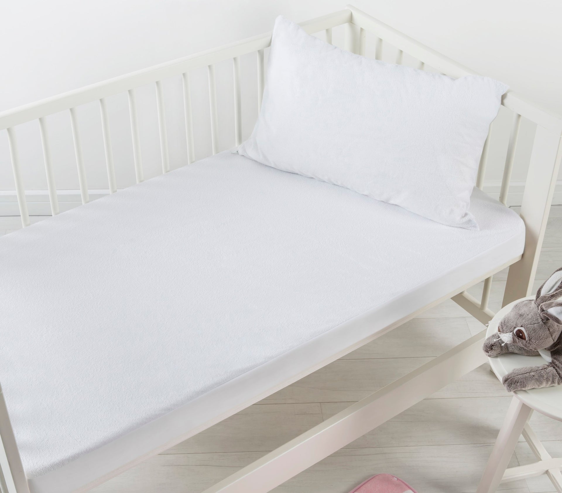Dreamaker Baby Cotton Terry Towelling Waterproof Mattress Protector Cot Boori
