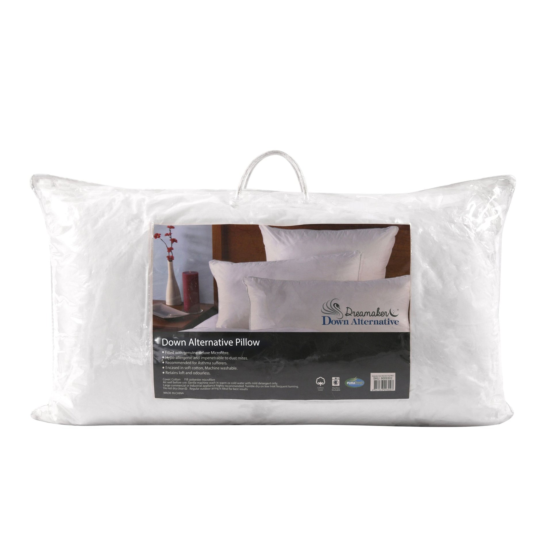 Dreamaker Down Alternative Microfibre  Size Pillow  90 X 48Cm