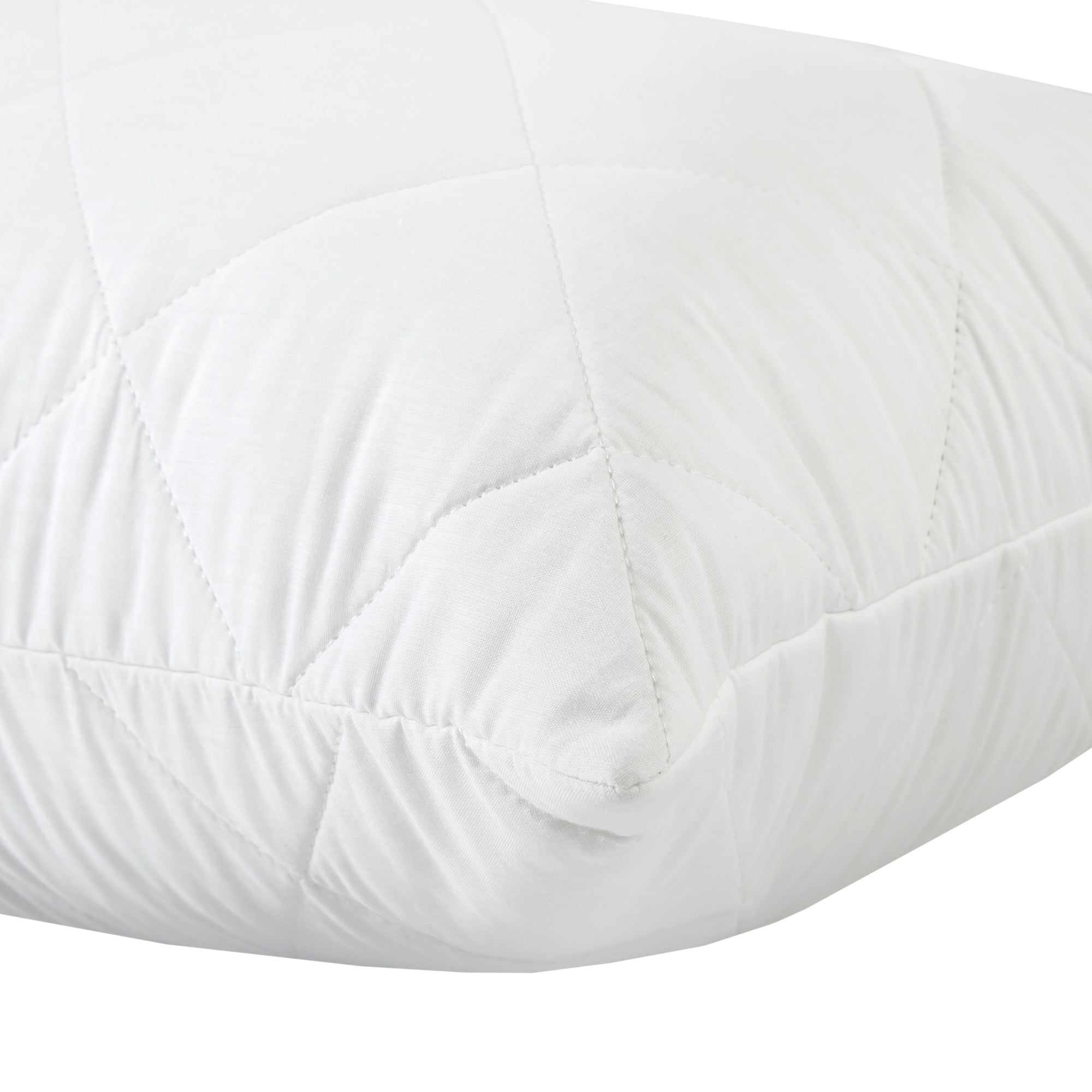 Dreamaker Natural Wool Quilted Pillow Protector Standard Size  Twin Pack