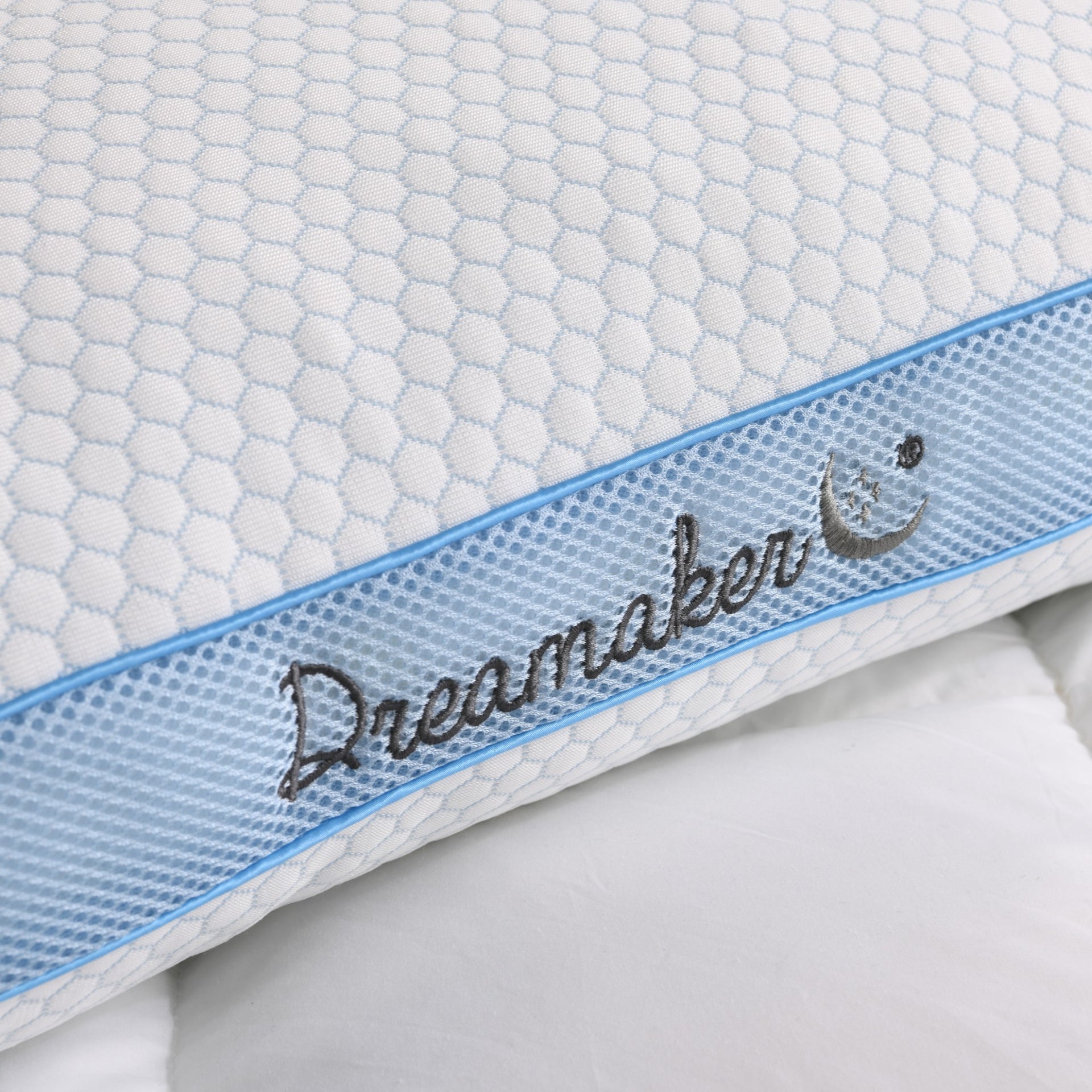 Dreamaker Cool Breathe Memory Fibre Mesh Gusset Pillow 66 X 42 Cm