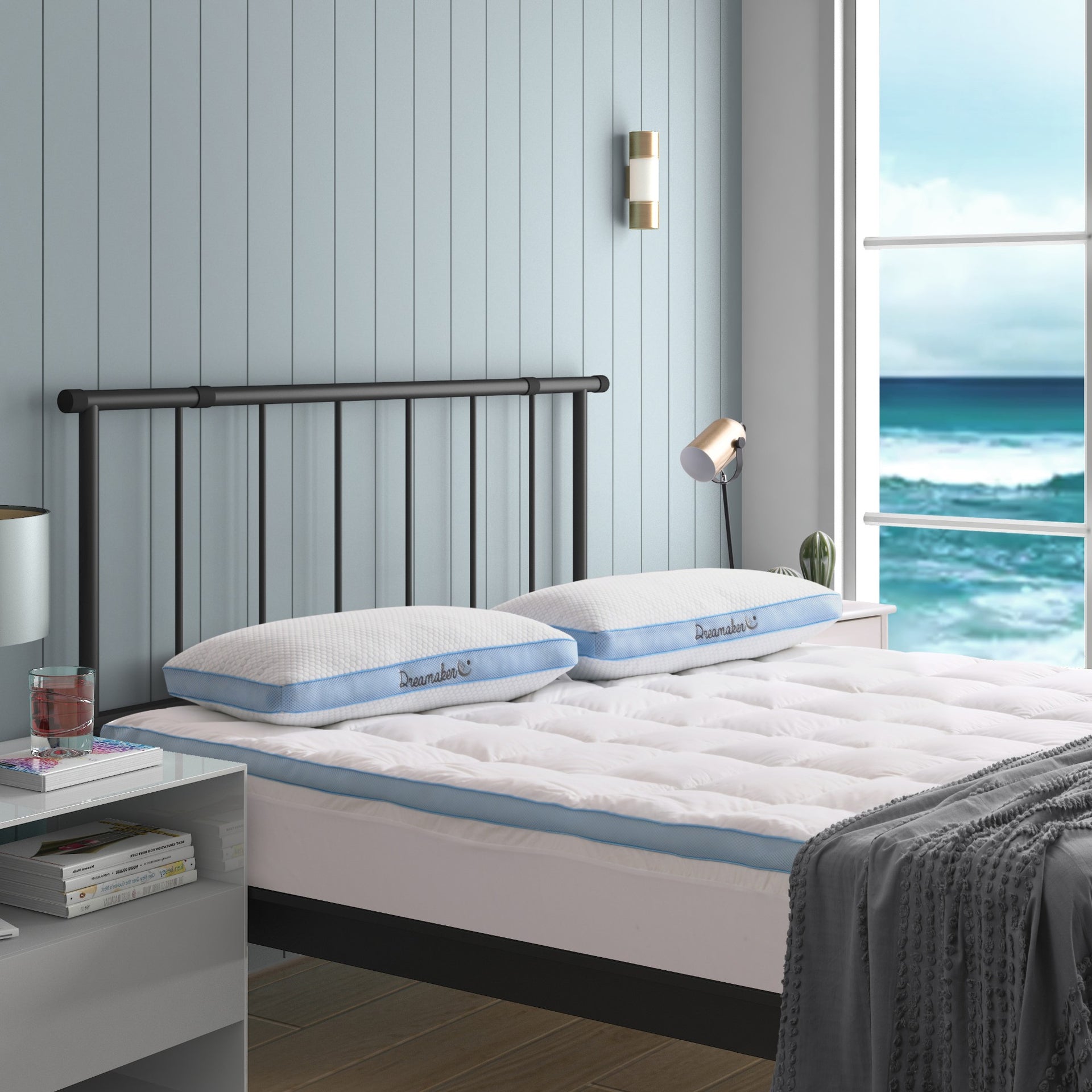 Dreamaker 800Gsm Cool Breathe Memory Fibre Mattress Topper