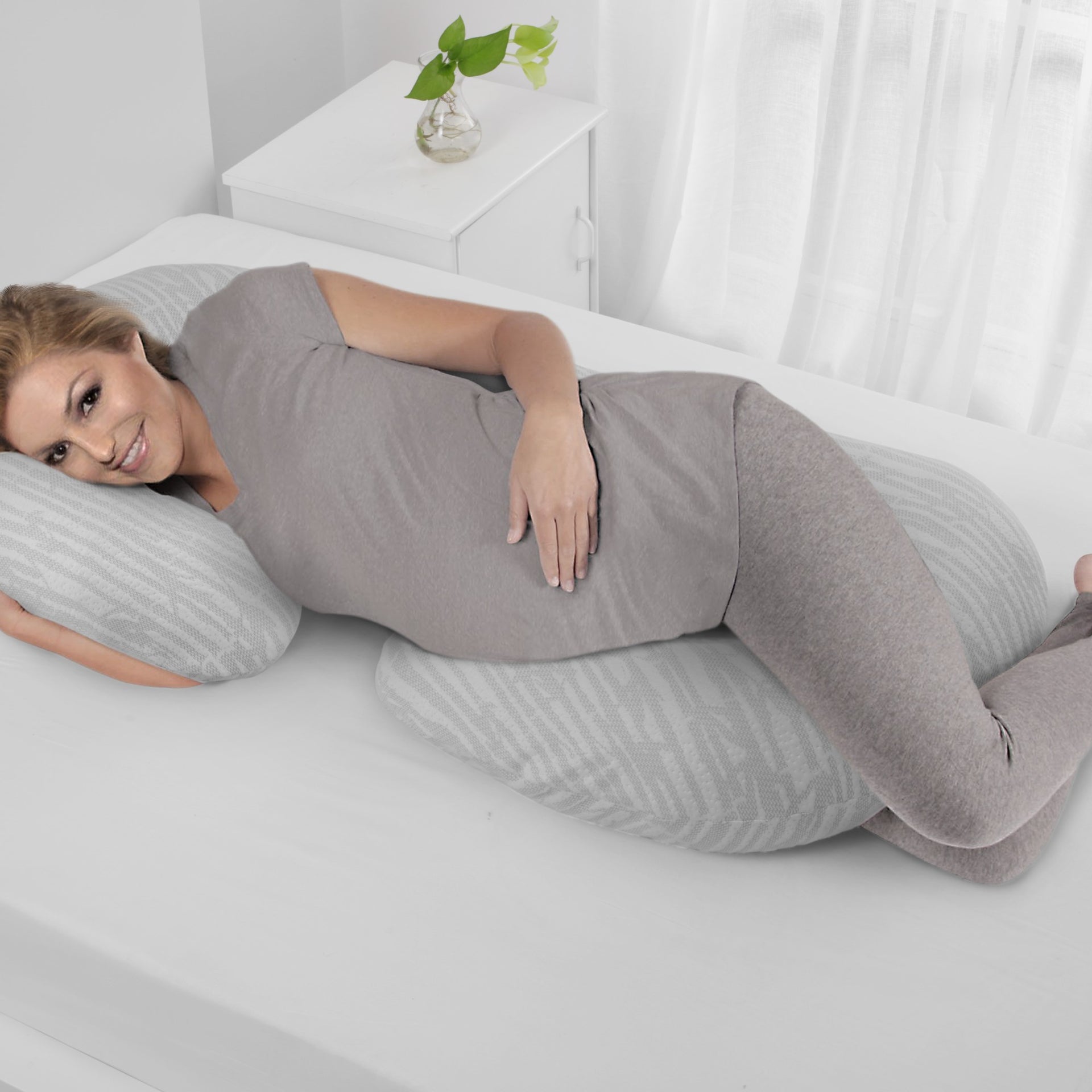 Dreamaker Bamboo Covered C Shape Maternity Pillow