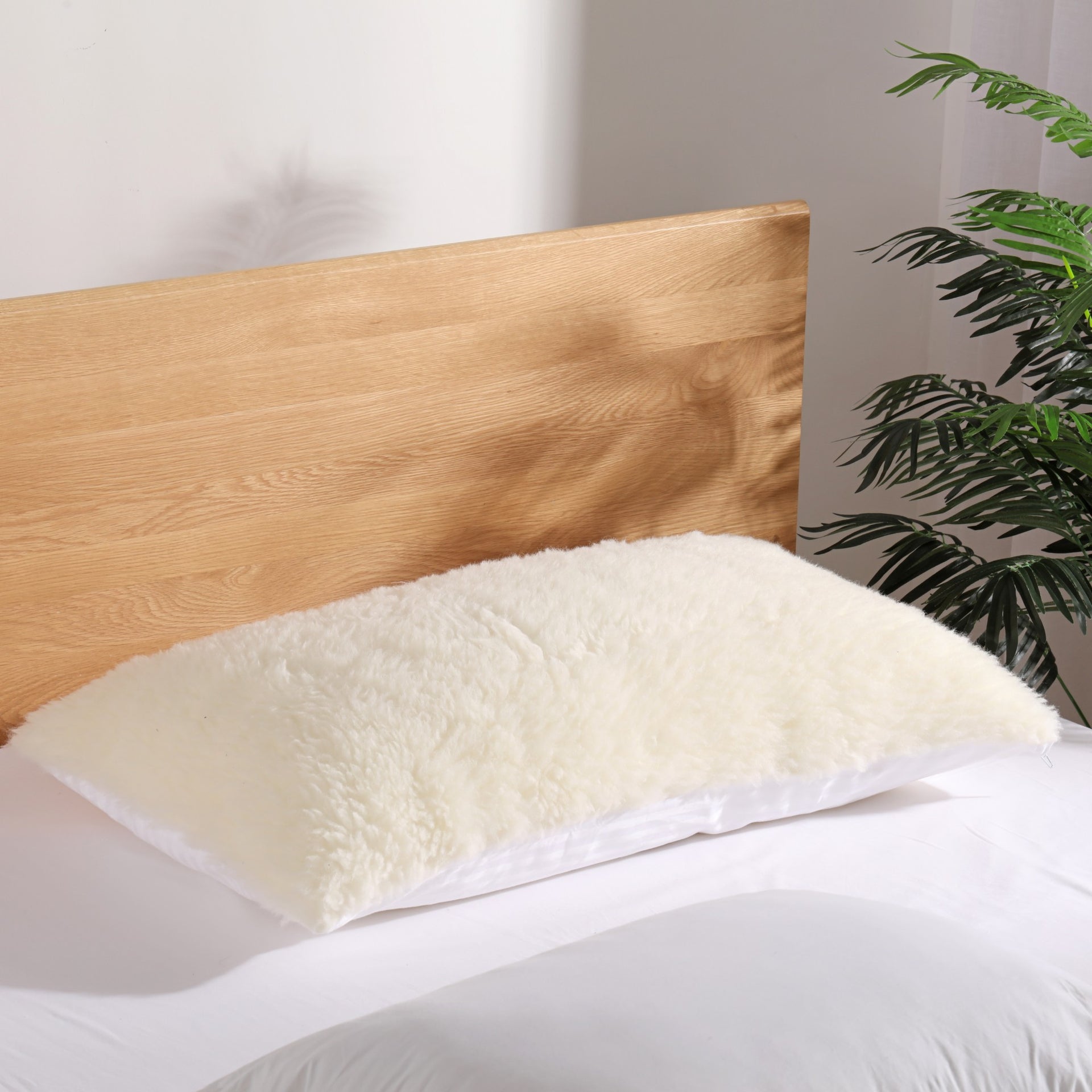 Dreamaker Wool Pillow Protector Natural  50X90Cm