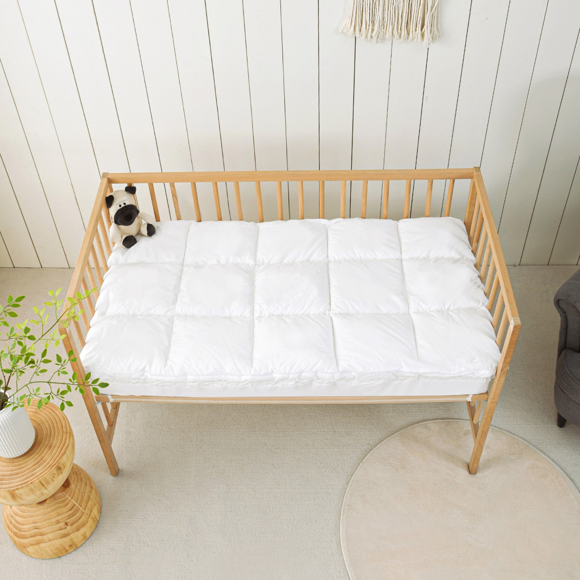 Dreamaker Baby Down Alternative Microfibre Cot Size Mattress Topper Standard