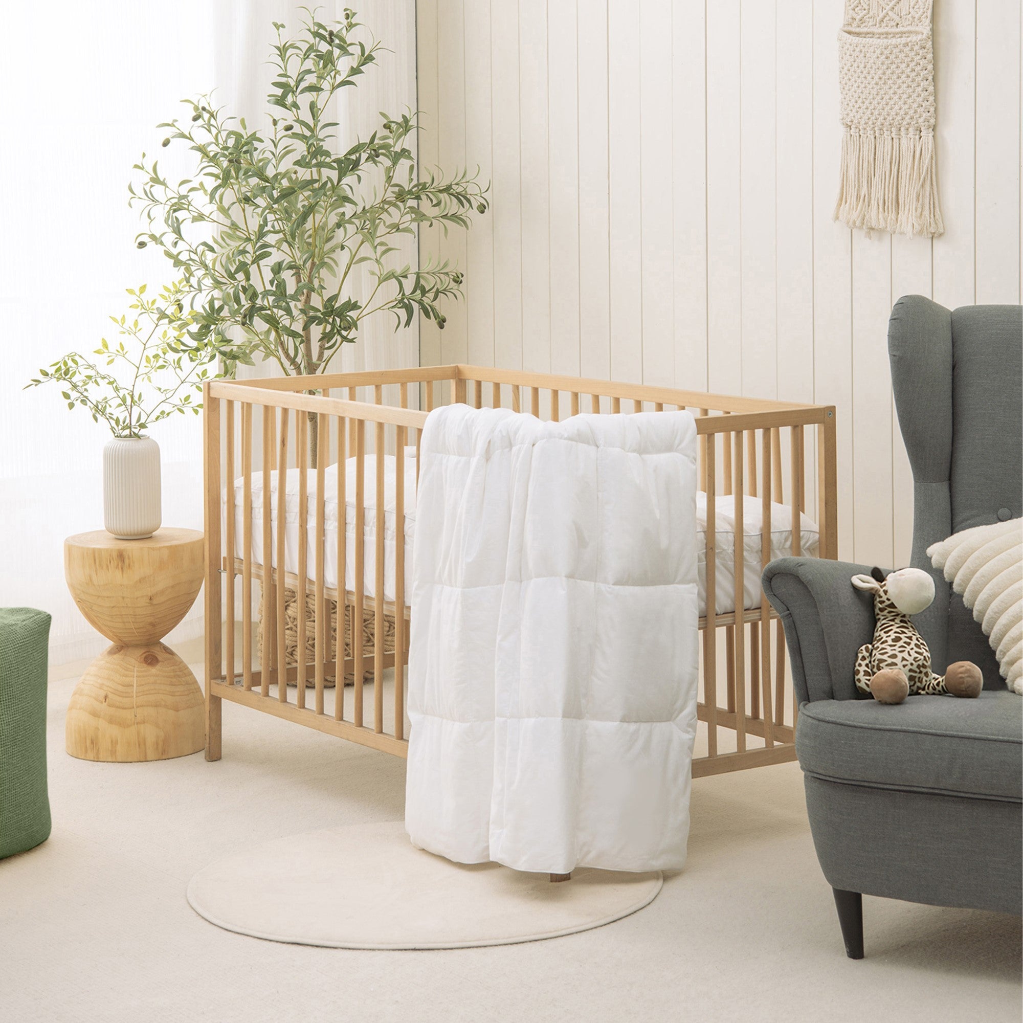 Dreamaker Baby Down Alternative Microfibre Cot Size Mattress Topper Boori