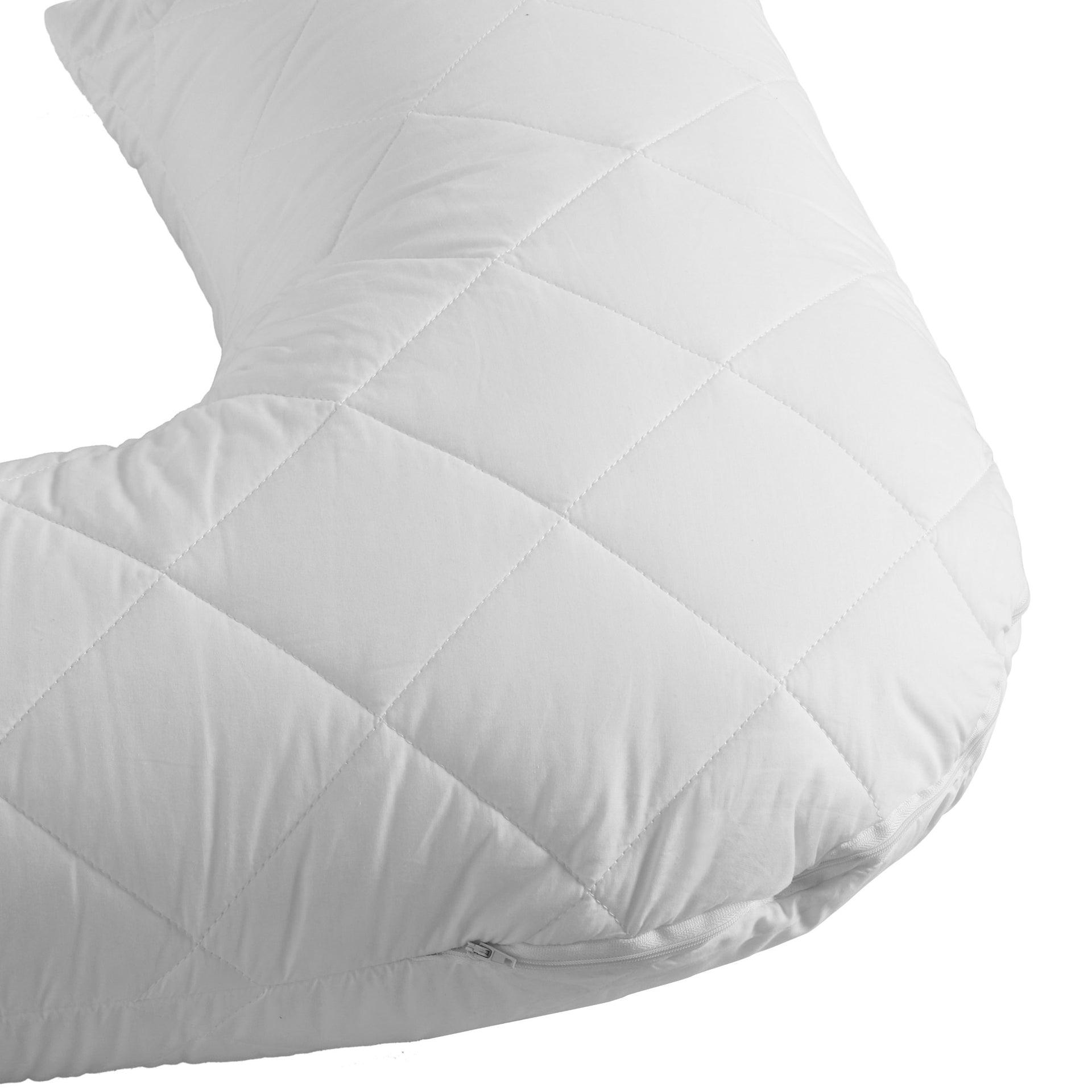 Dreamaker Cotton Cover Quilted Pillow Protector  V Shape