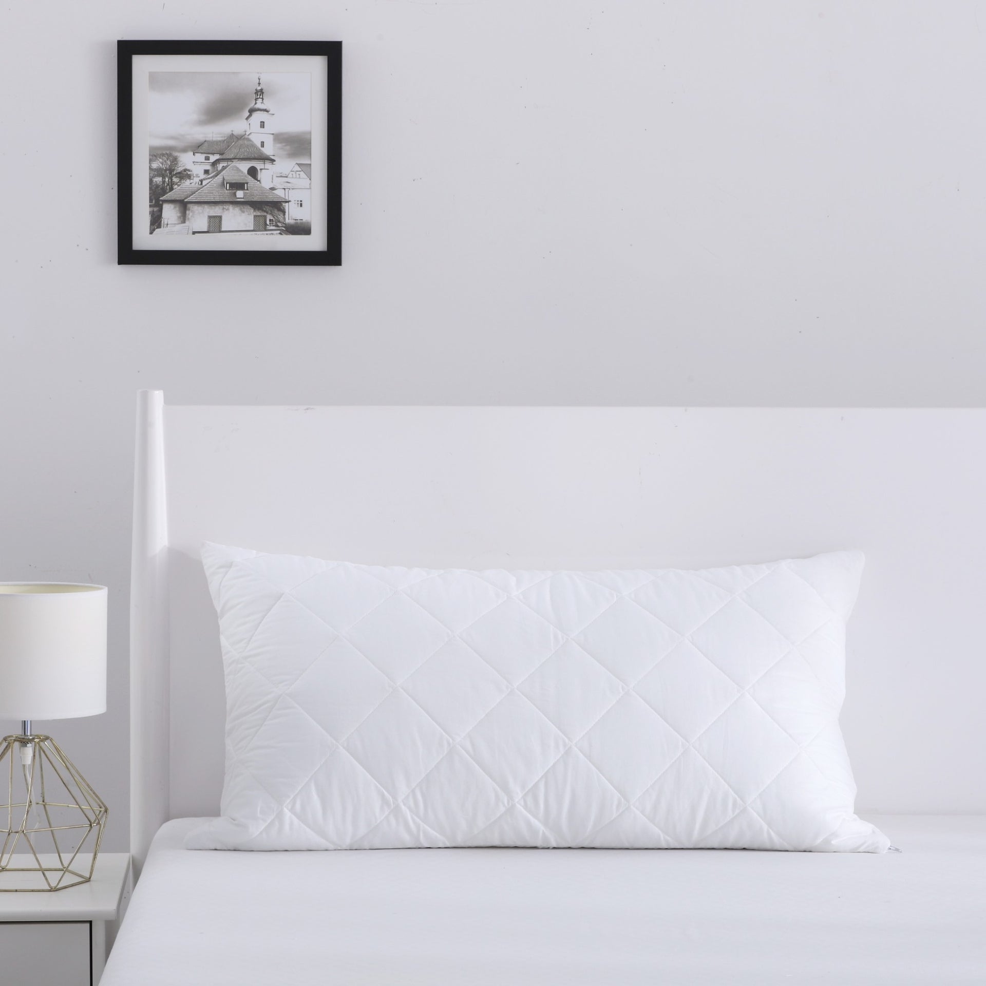 Dreamaker Cotton Cover Quilted Pillow Protector   Pillow Size