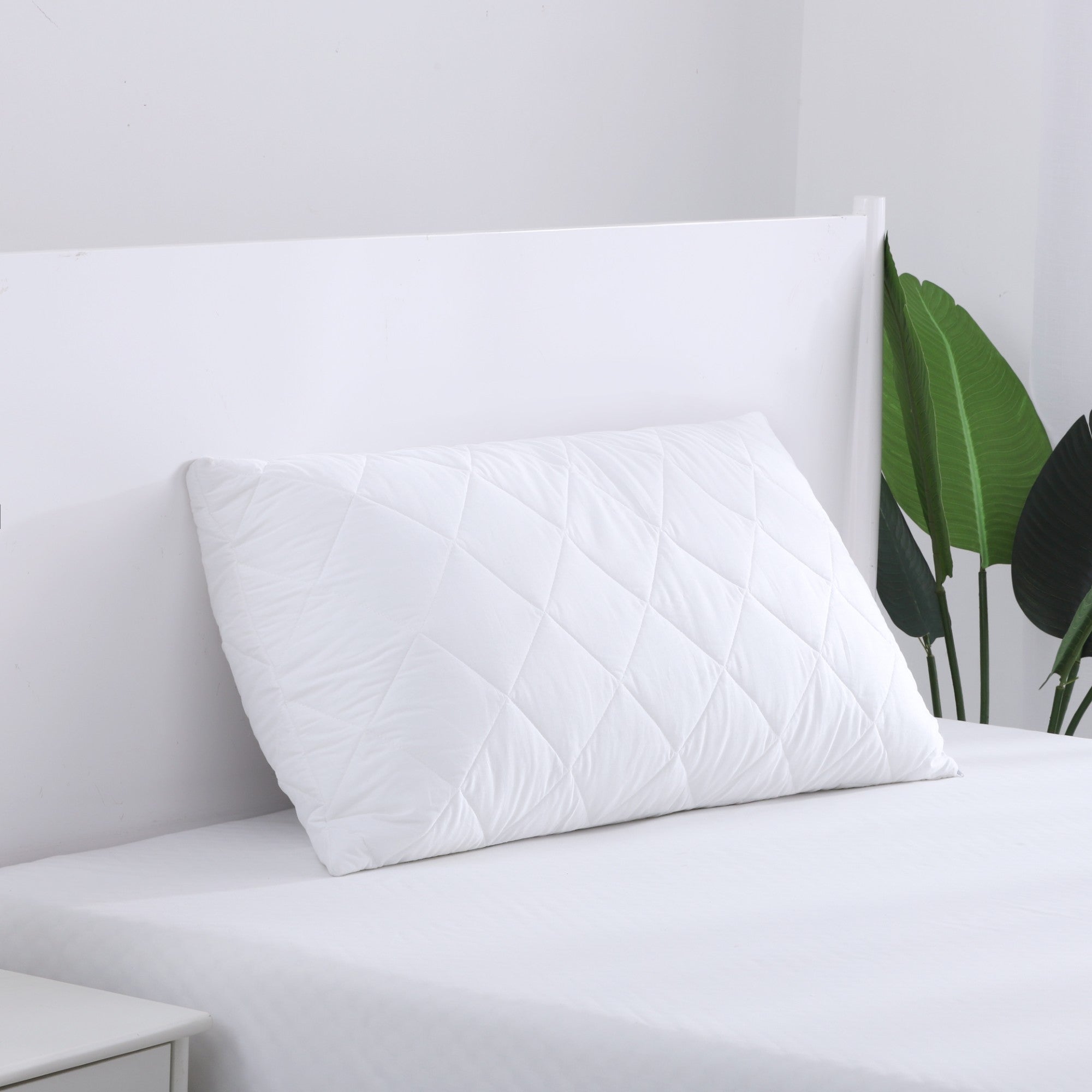 Dreamaker Cotton Cover Quilted Pillow Protector   Pillow Size