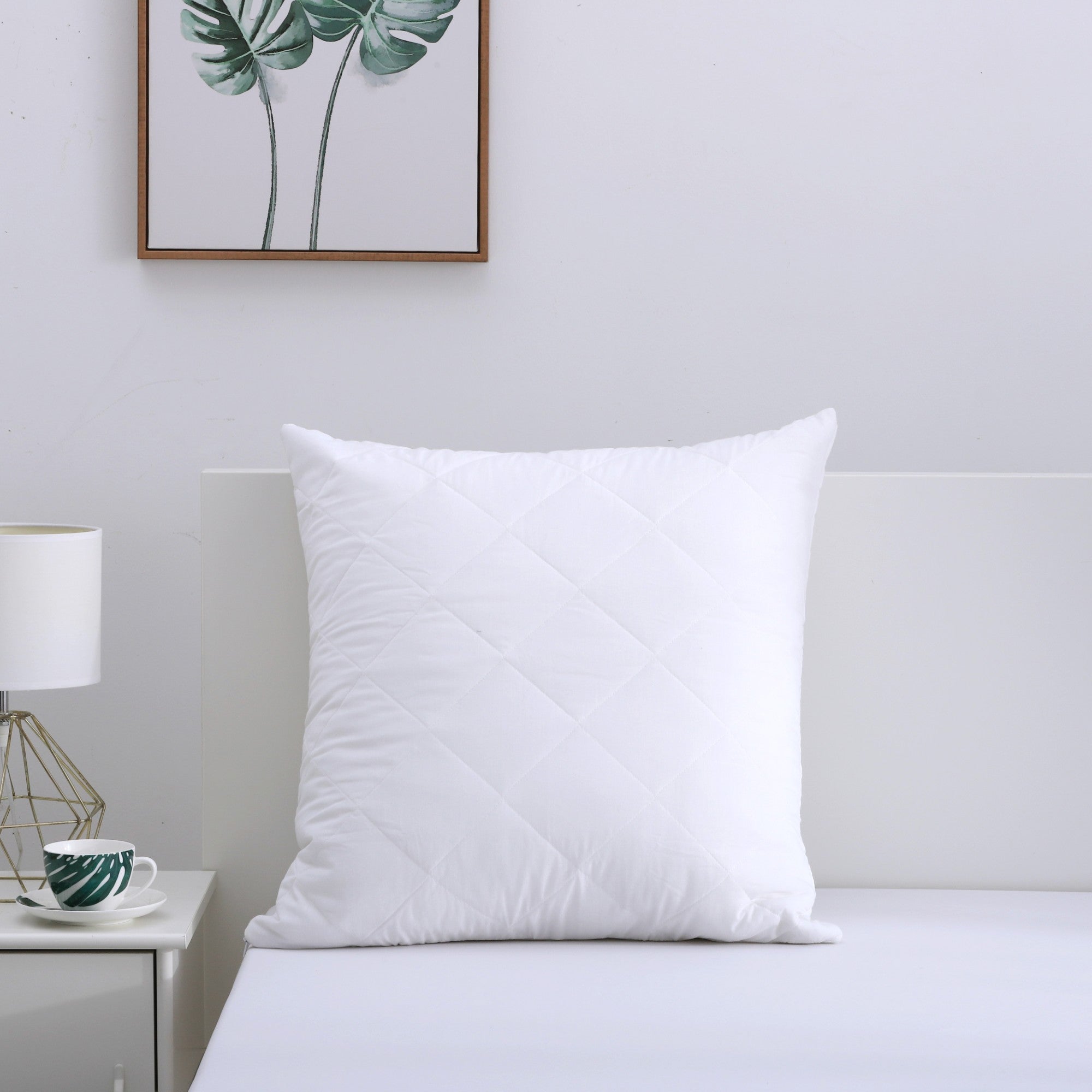 Dreamaker Cotton Cover Quilted Pillow Protector  Euro