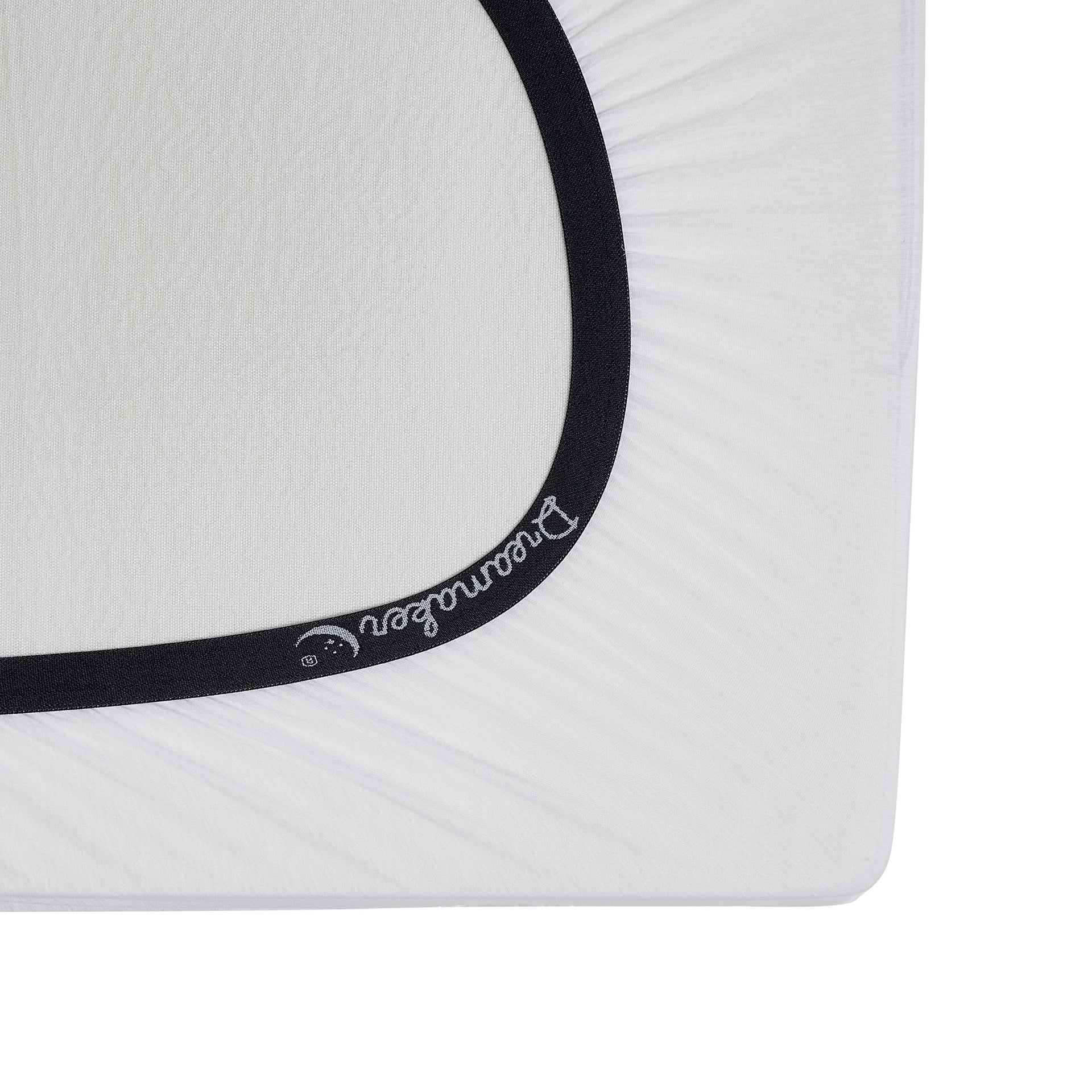 Dreamaker 260Gsm Bamboo Knitted Baby Cot Waterproof Mattress Protector White Fitted Sheet Boori