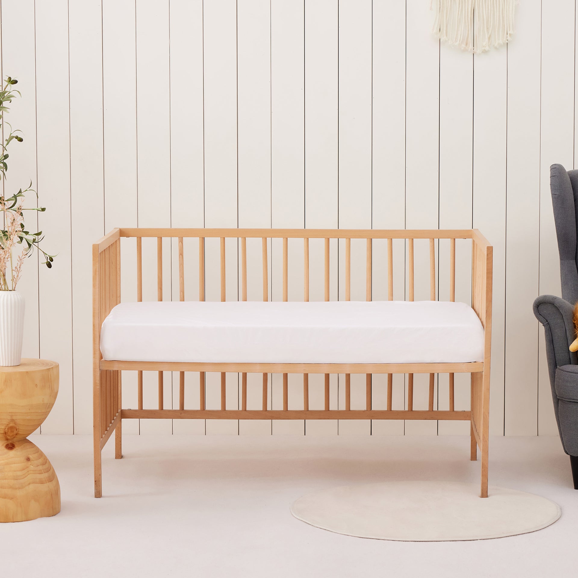 Dreamaker Bamboo Cotton Jersey Baby Cot Waterproof Mattress Protector Boori