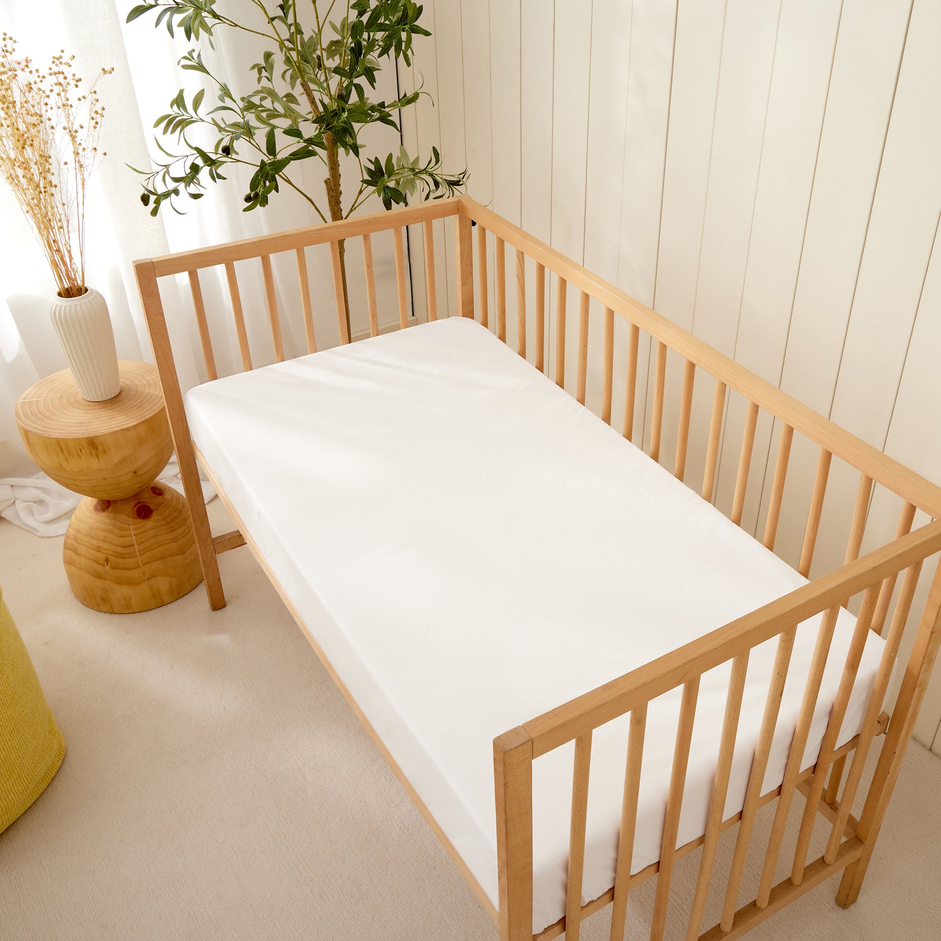 Dreamaker Bamboo Cotton Jersey Baby Cot Waterproof Mattress Protector Boori