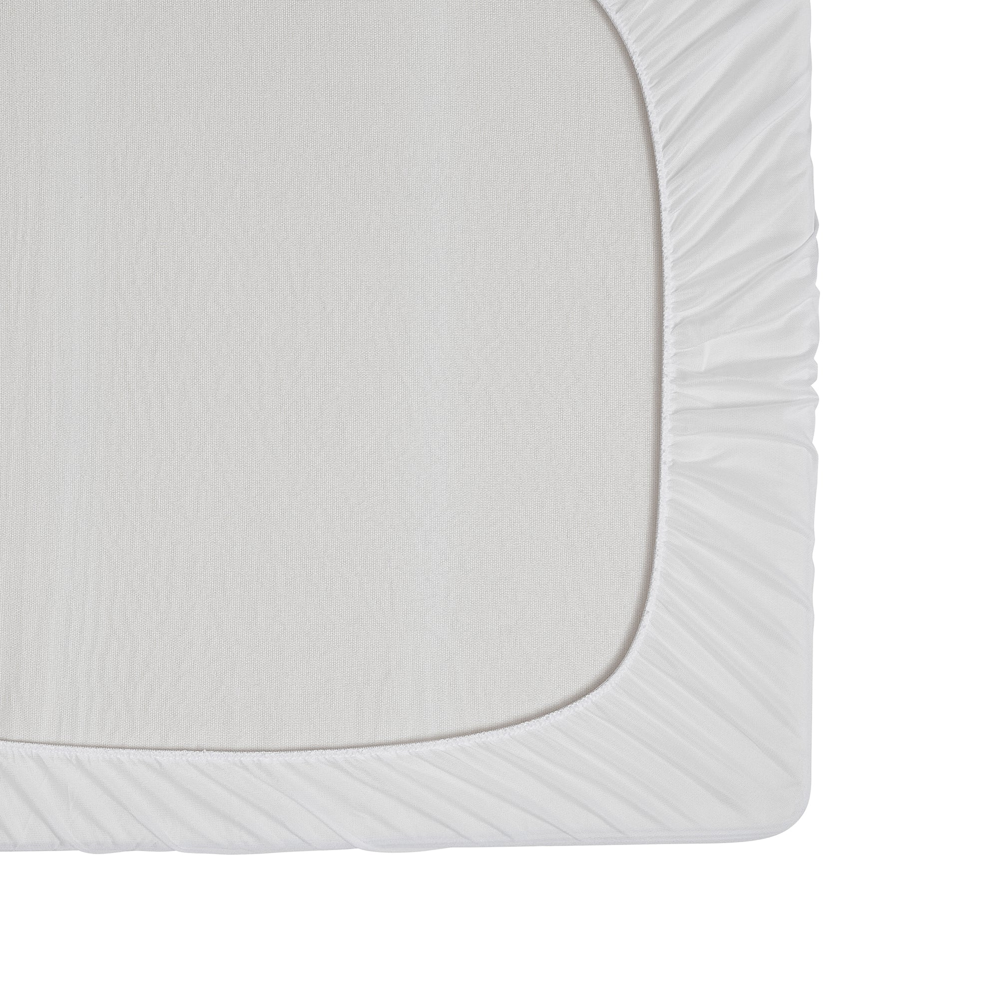 Dreamaker Bamboo Terry Baby Cot Waterproof Mattress Protector White Boori