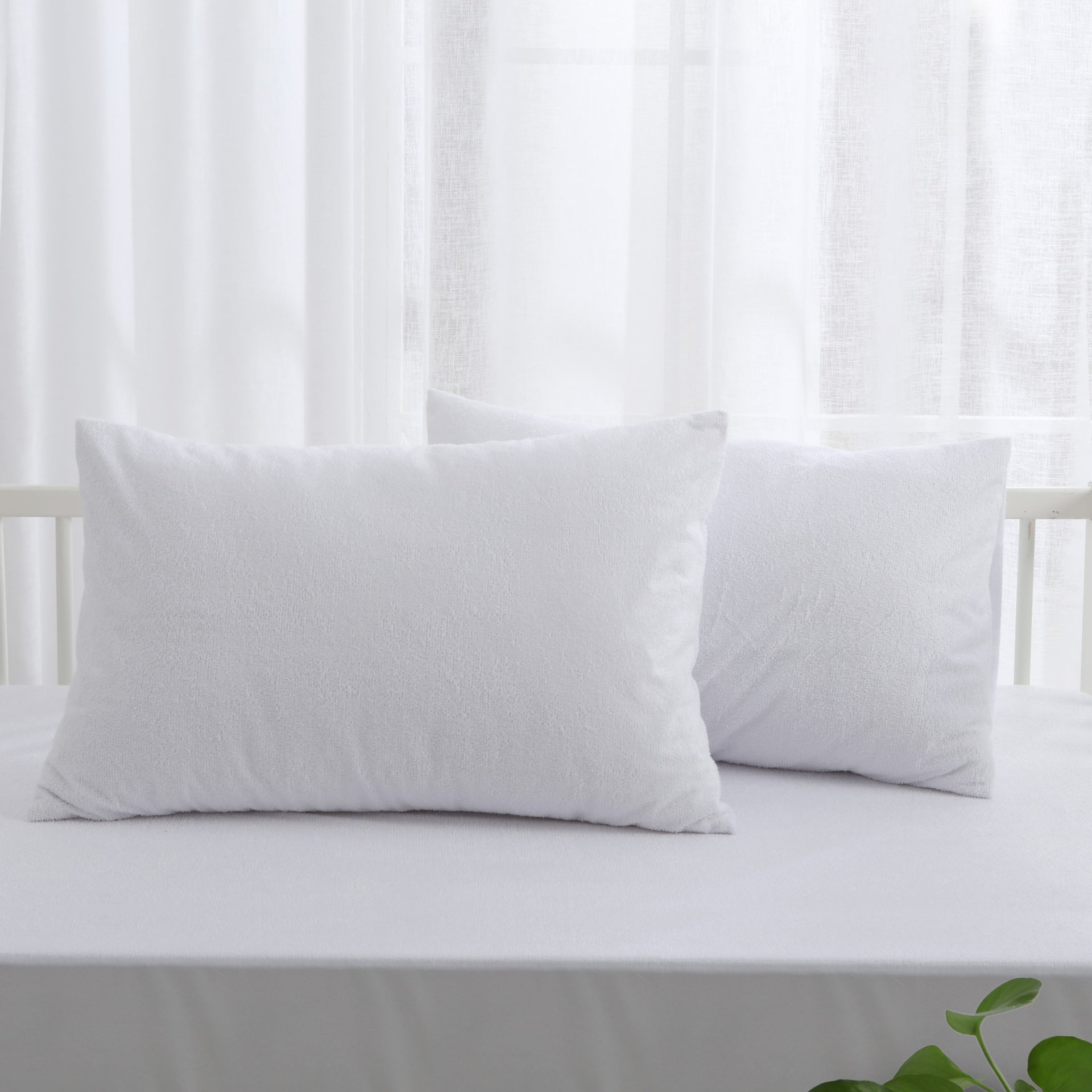 Dreamaker Bamboo Terry Baby Cot Waterproof Pillow Protector 2 Pack