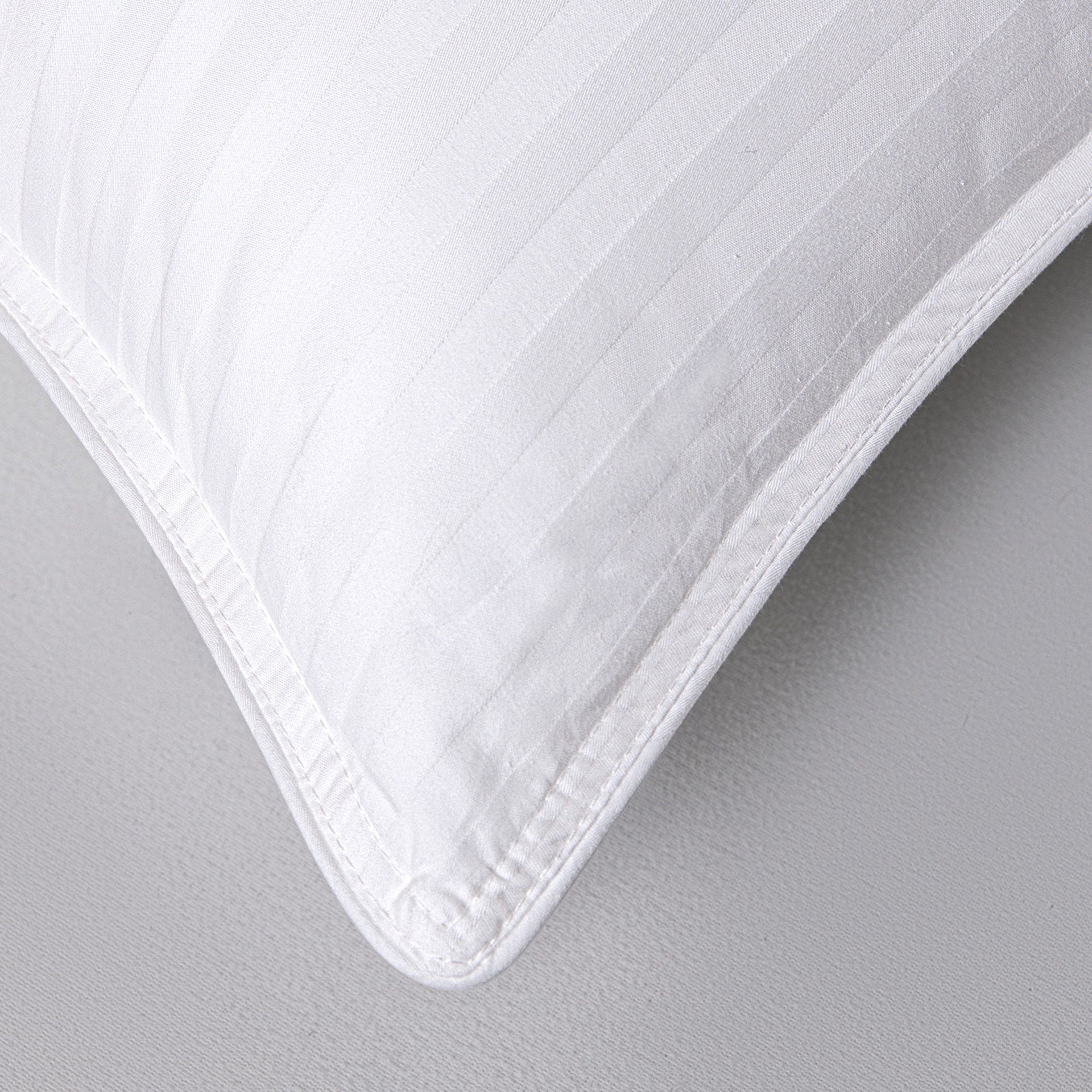 Dreamaker Hotel Collection Cotton Sateen Cover Microfibre Pillow Standard Twin Pack