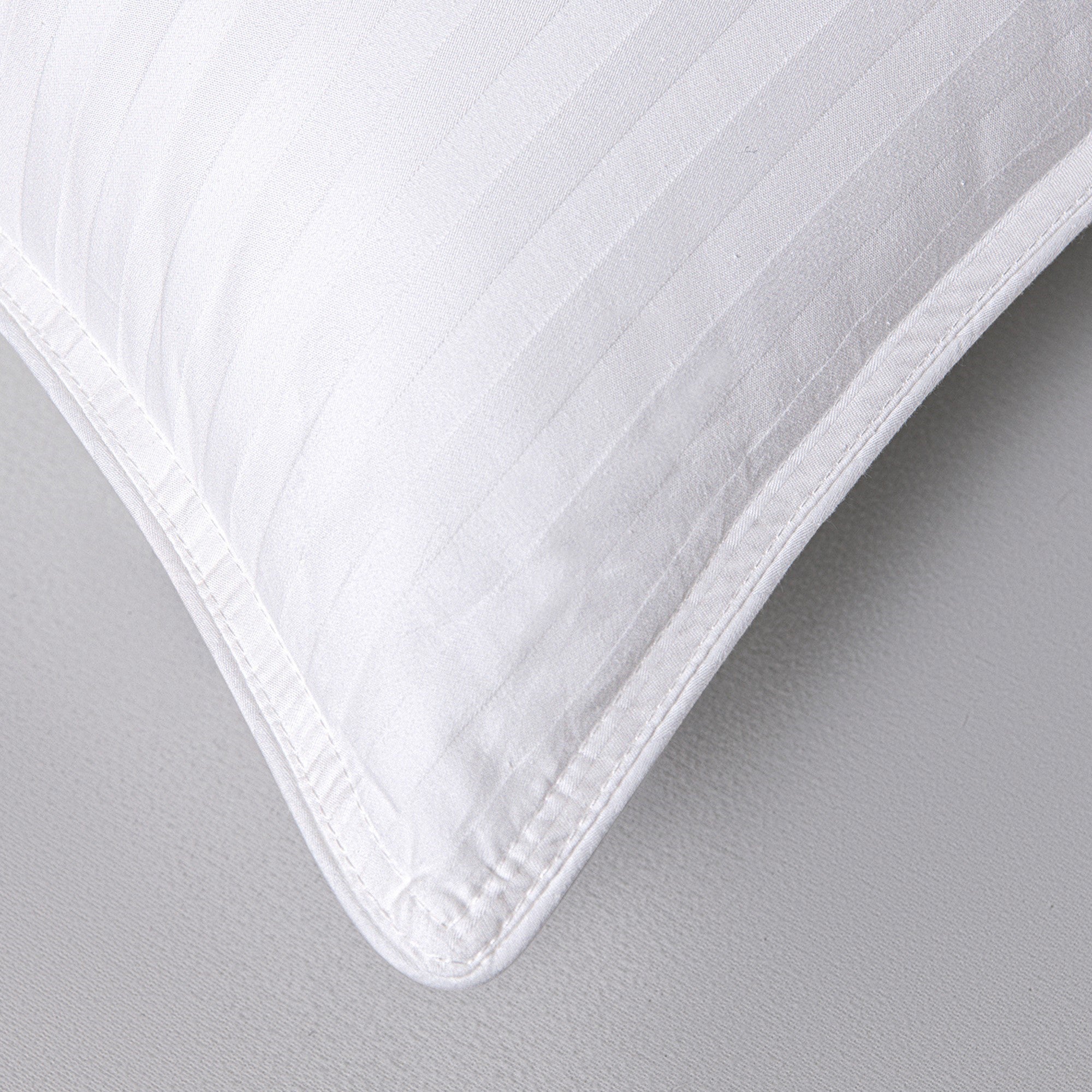 Dreamaker Hotel Collection Cotton Sateen Cover Microfibre Pillow Standard Twin Pack