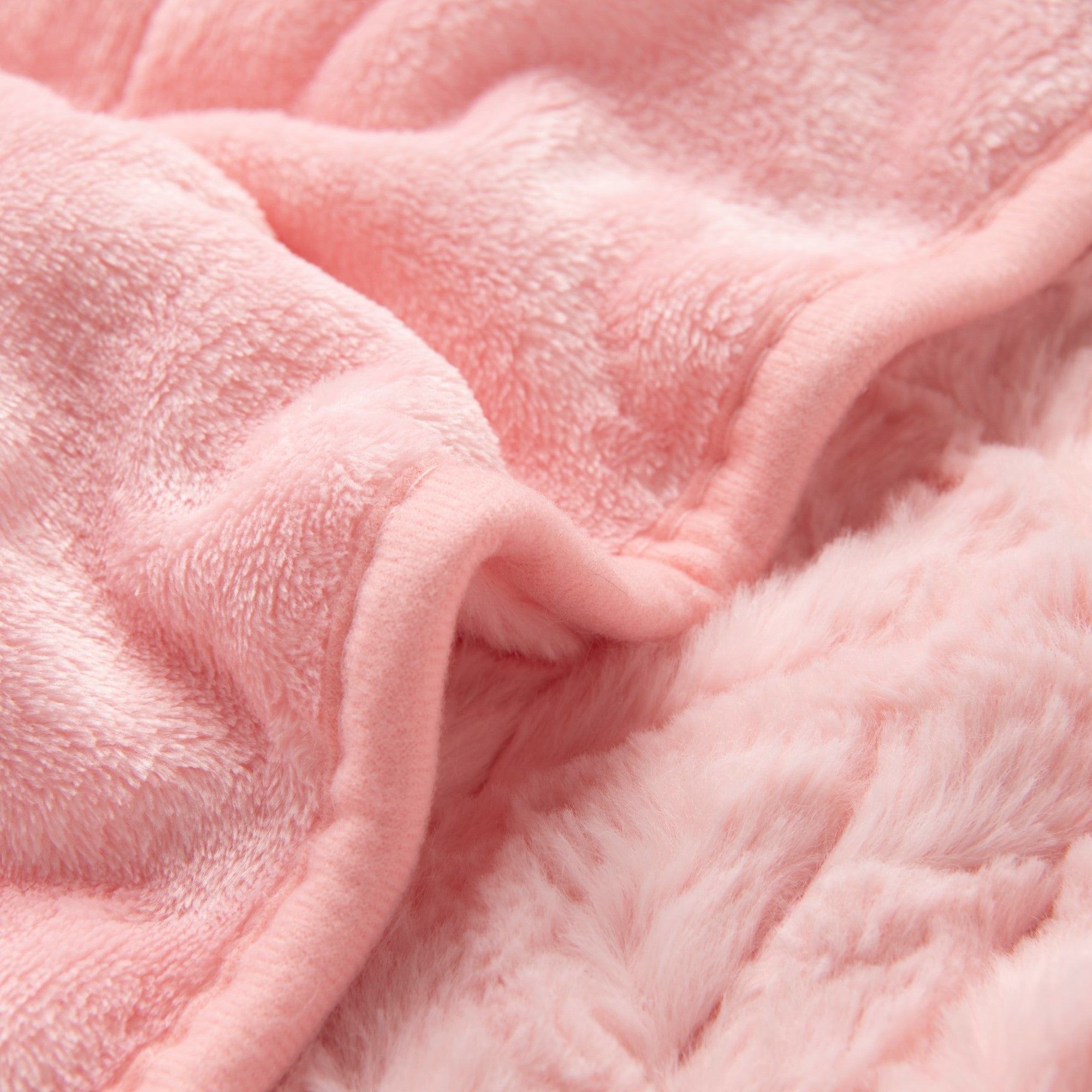 Dreamaker Felix 500Gsm Faux Fur Heated Throw Pink 120X160Cm