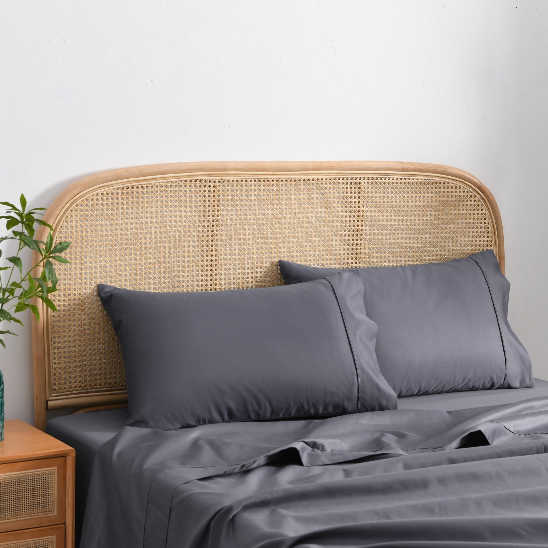 Dreamaker 1500Tc Cotton Rich Sateen Sheet Set Charcoal