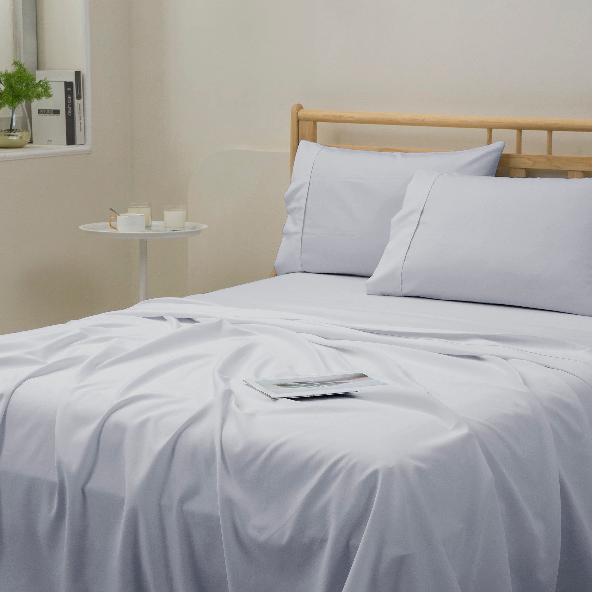 Dreamaker 1500Tc Cotton Rich Sateen Sheet Set Dove Grey
