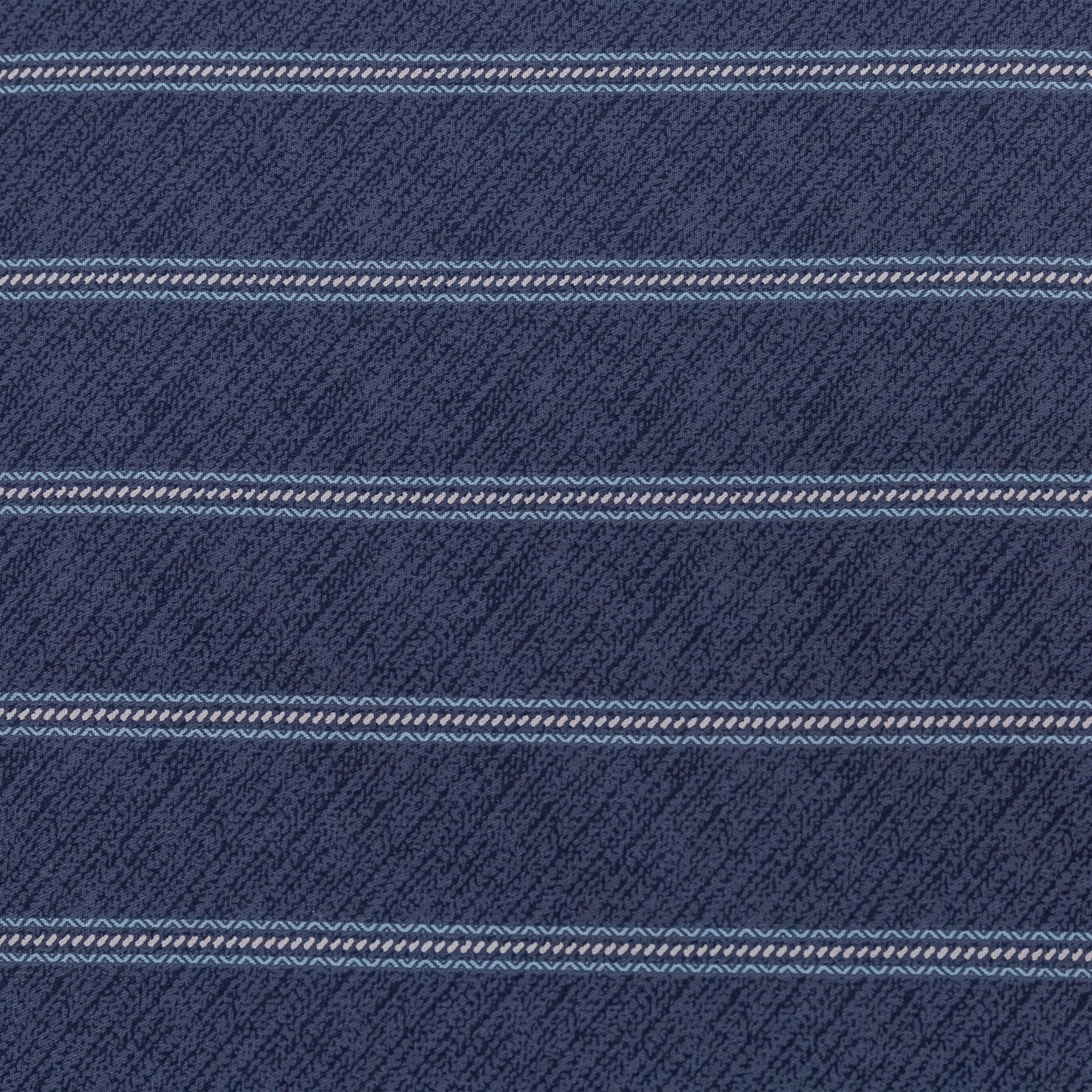 Dreamaker Amalfi Stripecotton Reversible Quilt Cover Set Blue