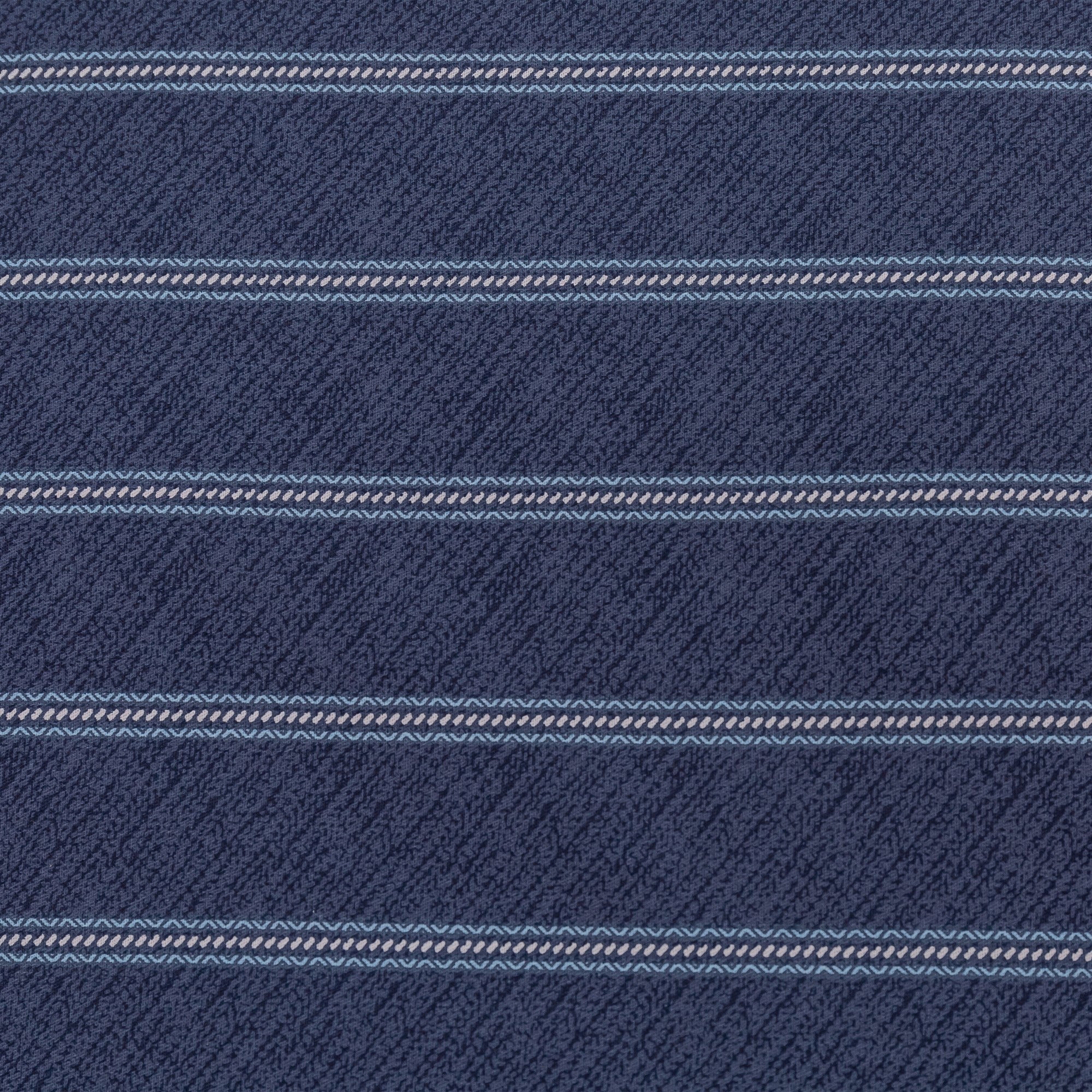 Dreamaker Amalfi Stripecotton Reversible Quilt Cover Set Blue