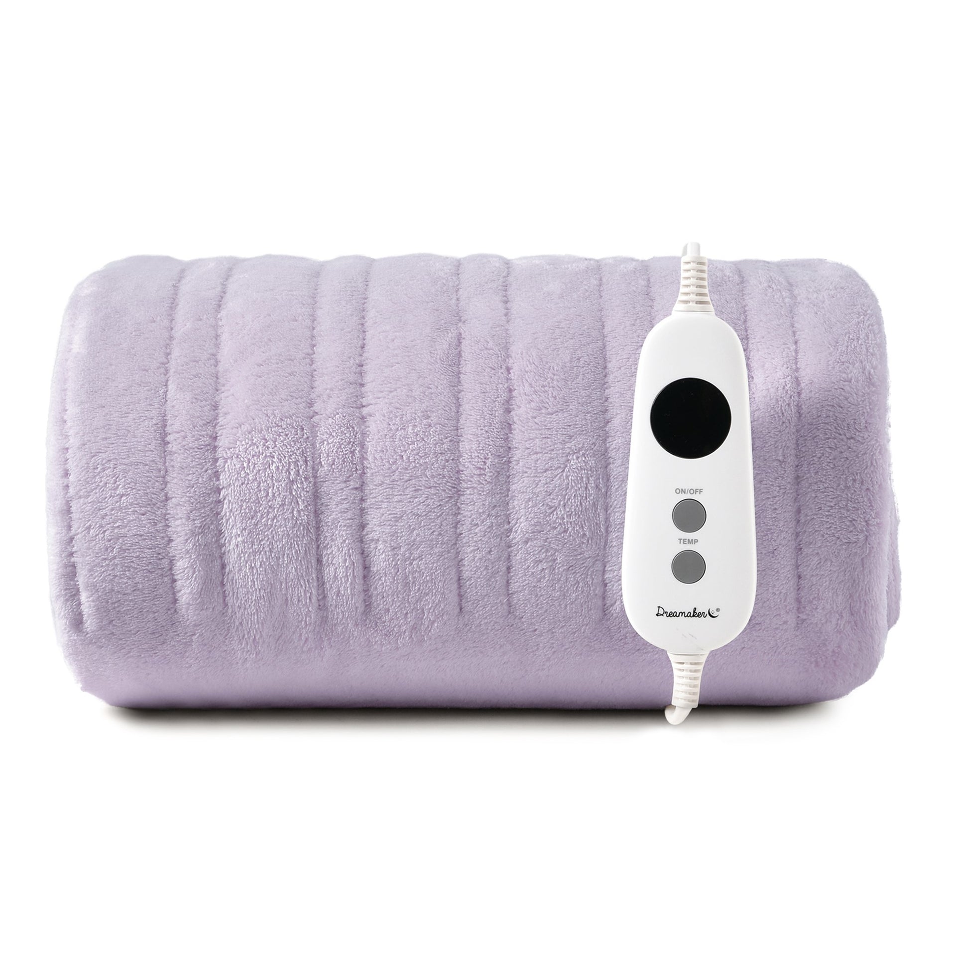 Dreamaker Ston Coral Fleece Heated Throw Lavender 130X160Cm