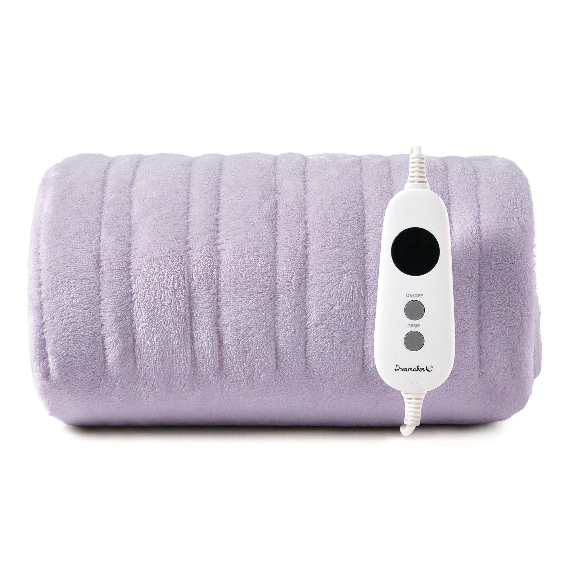 Dreamaker Ston Coral Fleece Heated Throw Lavender 130X160Cm