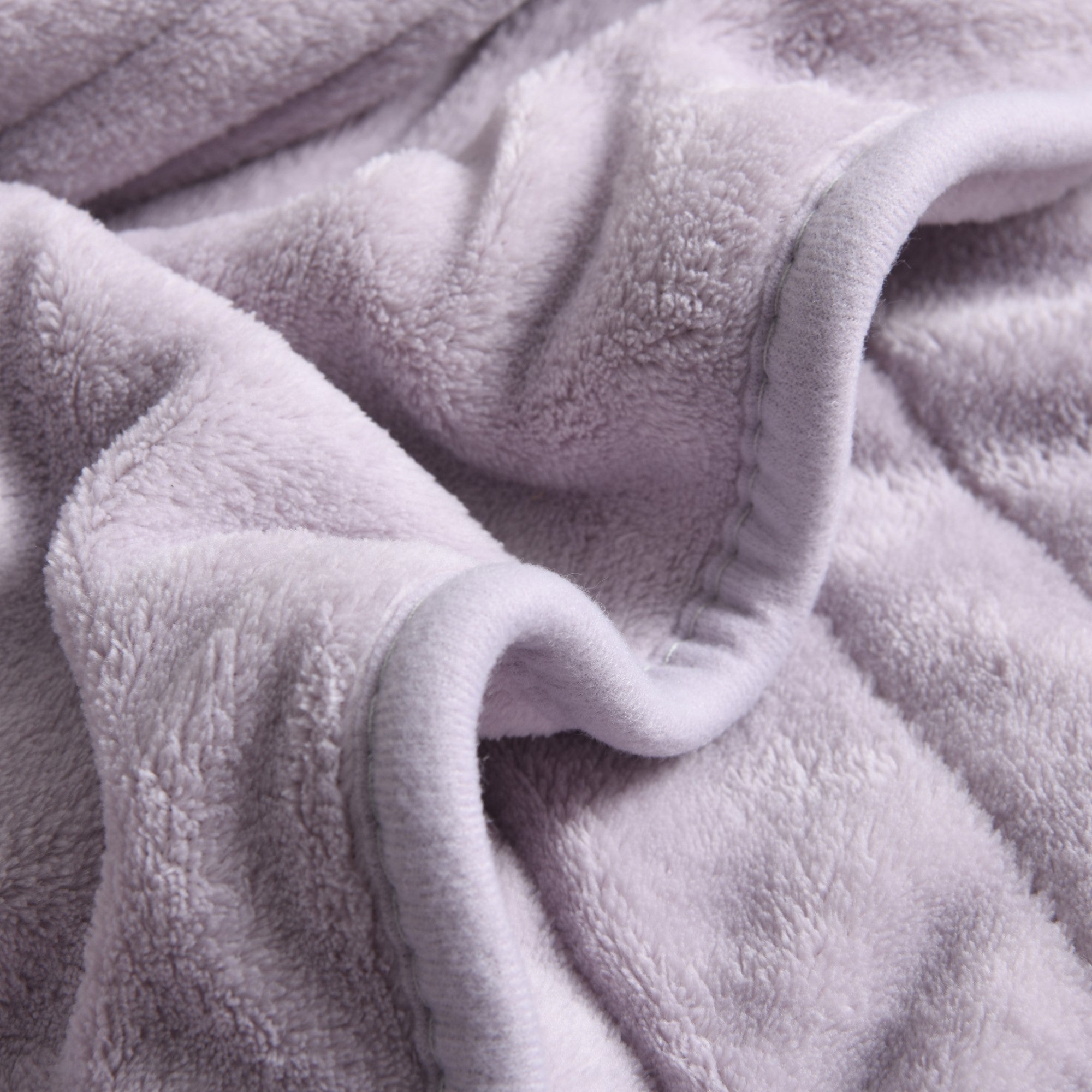 Dreamaker Ston Coral Fleece Heated Throw 180X200Cm Lavender
