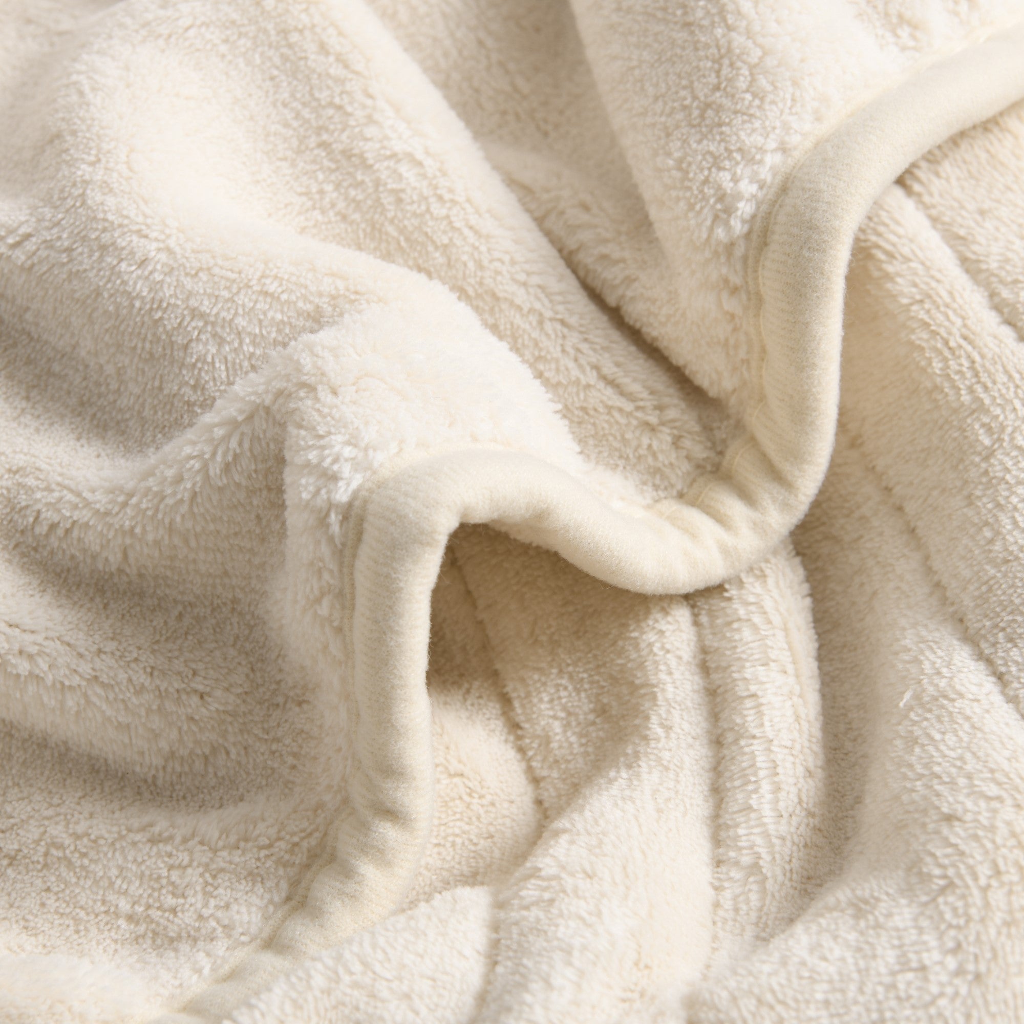Dreamaker Ston Coral Fleece Heated Throw 180X200Cm Cream