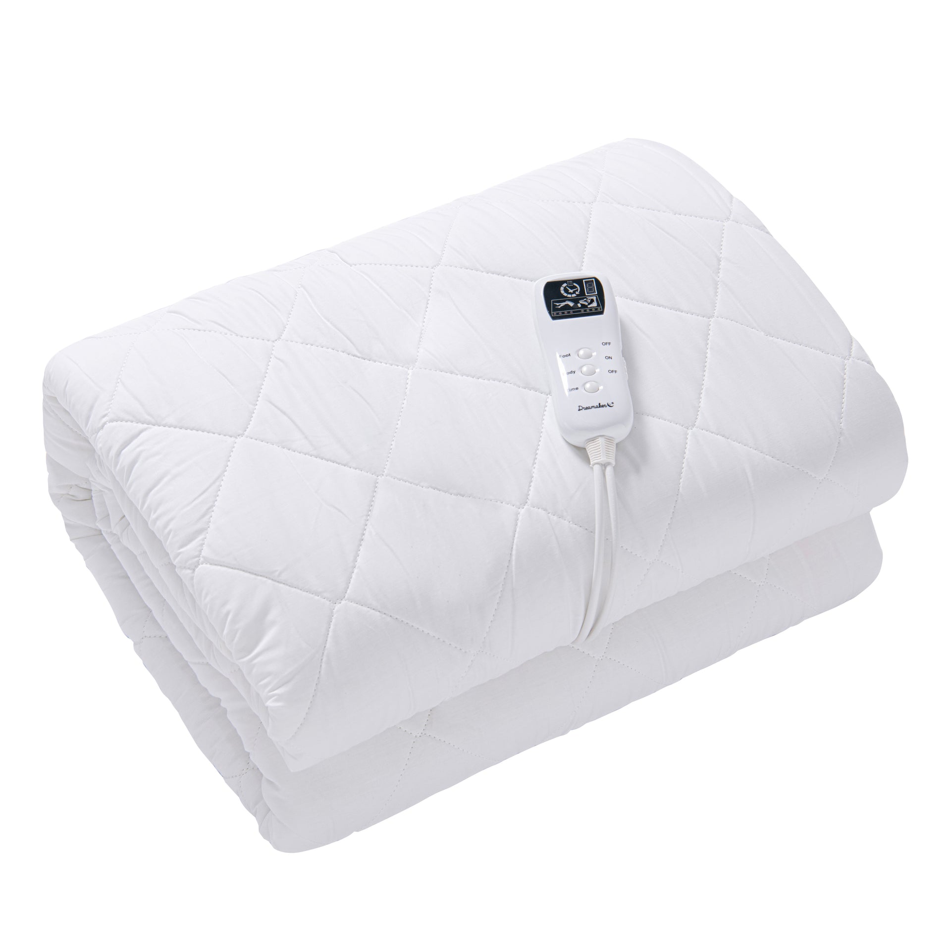 Dreamaker Healthguard Multizone Cotton Cover Quilted Electric Blanket White